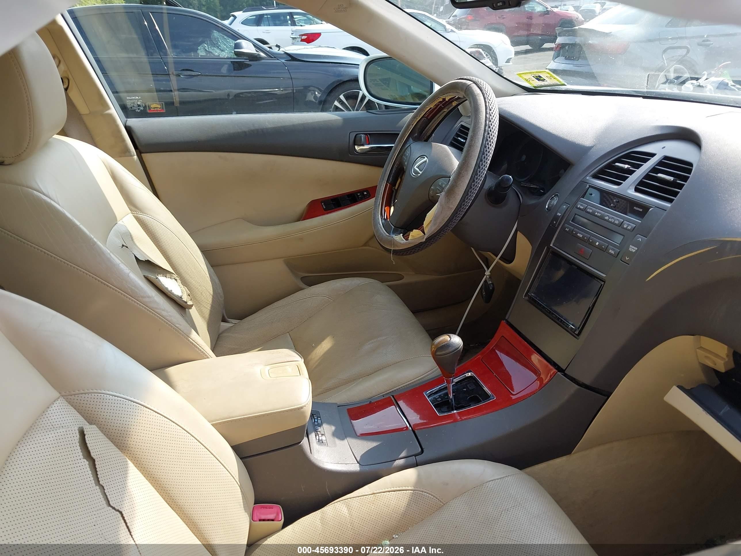 2008 Lexus Es 350   White vin: JTHBJ46G882267967