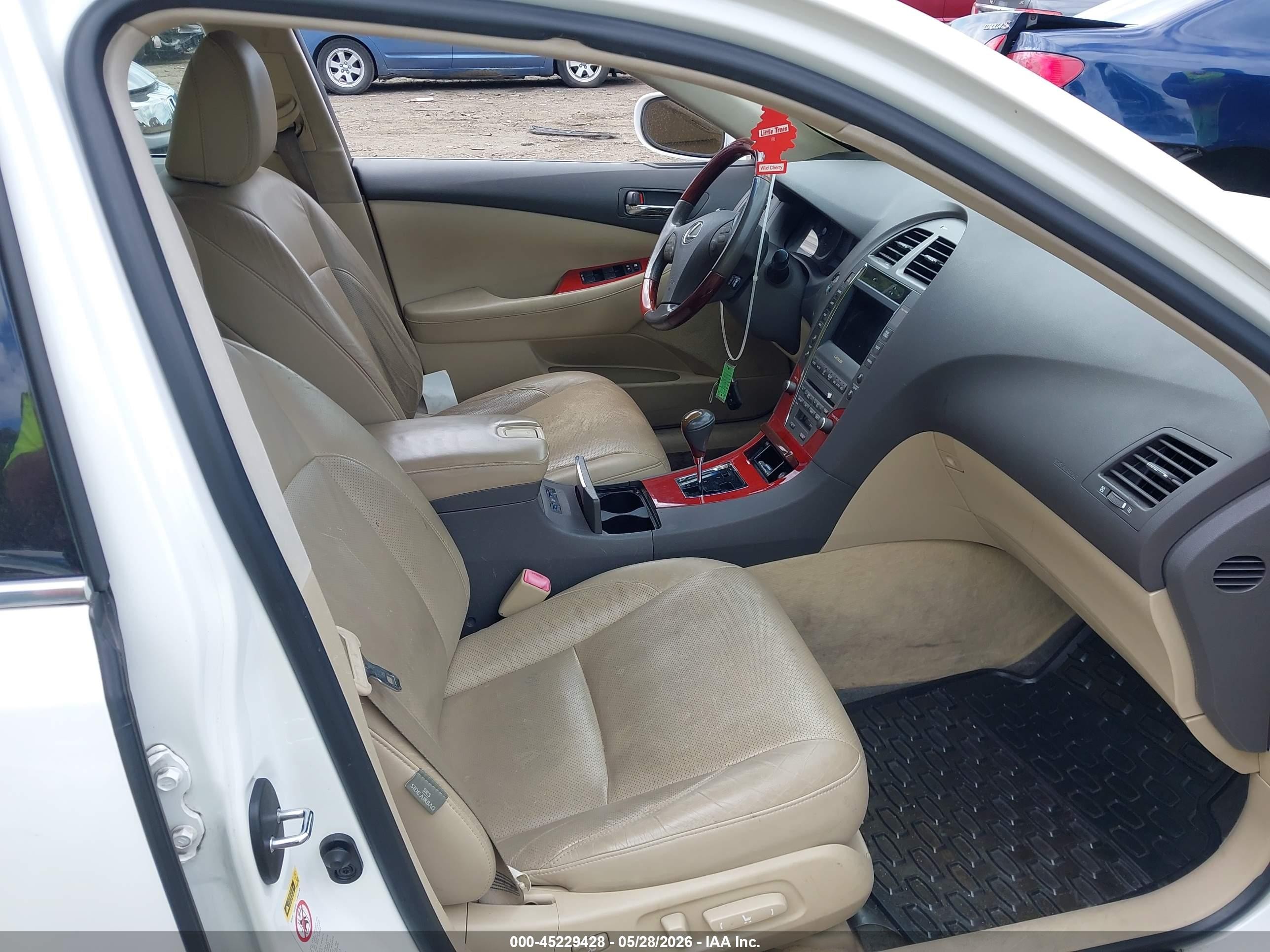 2009 Lexus Es 350   White vin: JTHBJ46G892280378