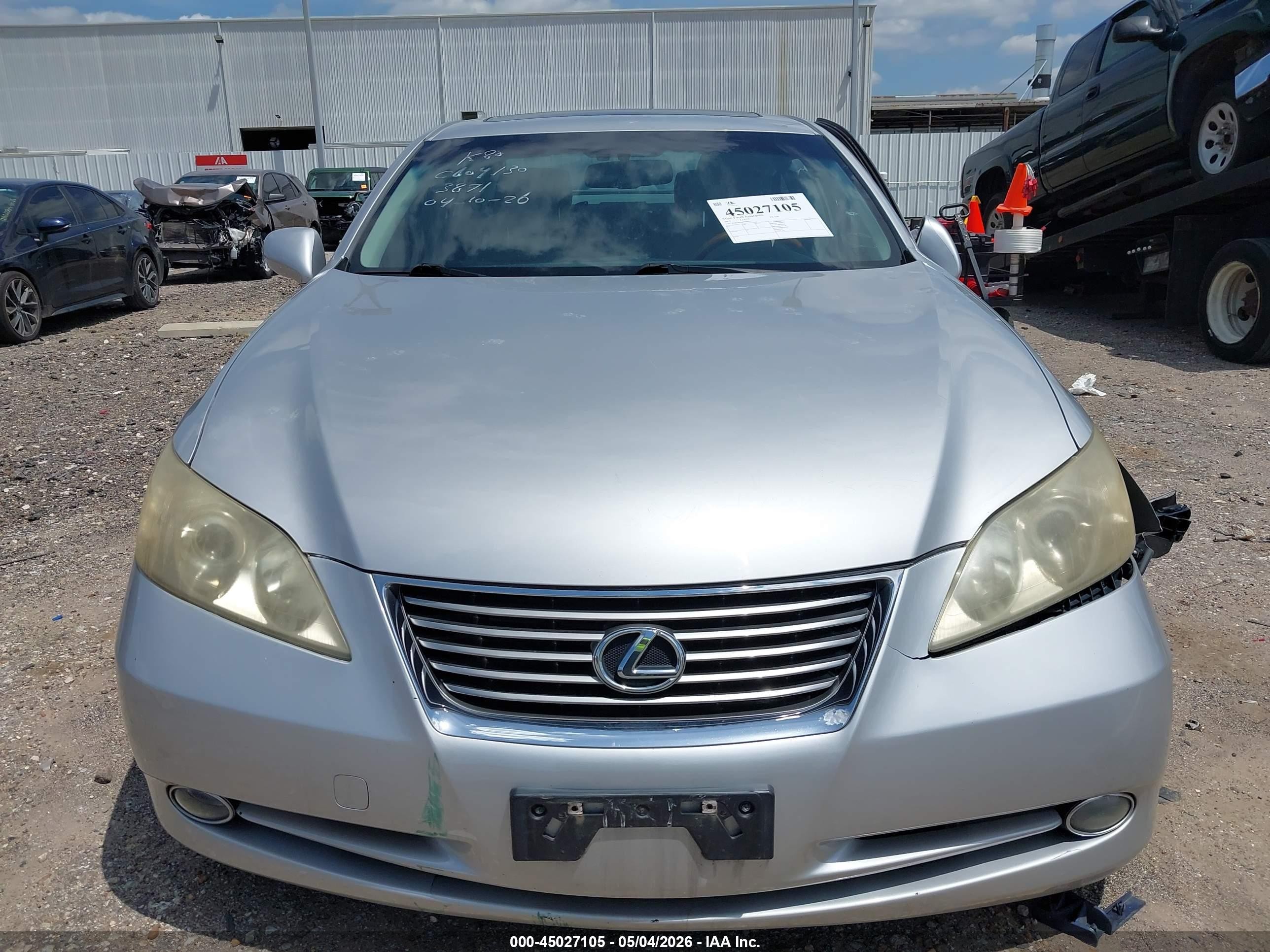 2009 Lexus Es 350   Gray vin: JTHBJ46G892298007