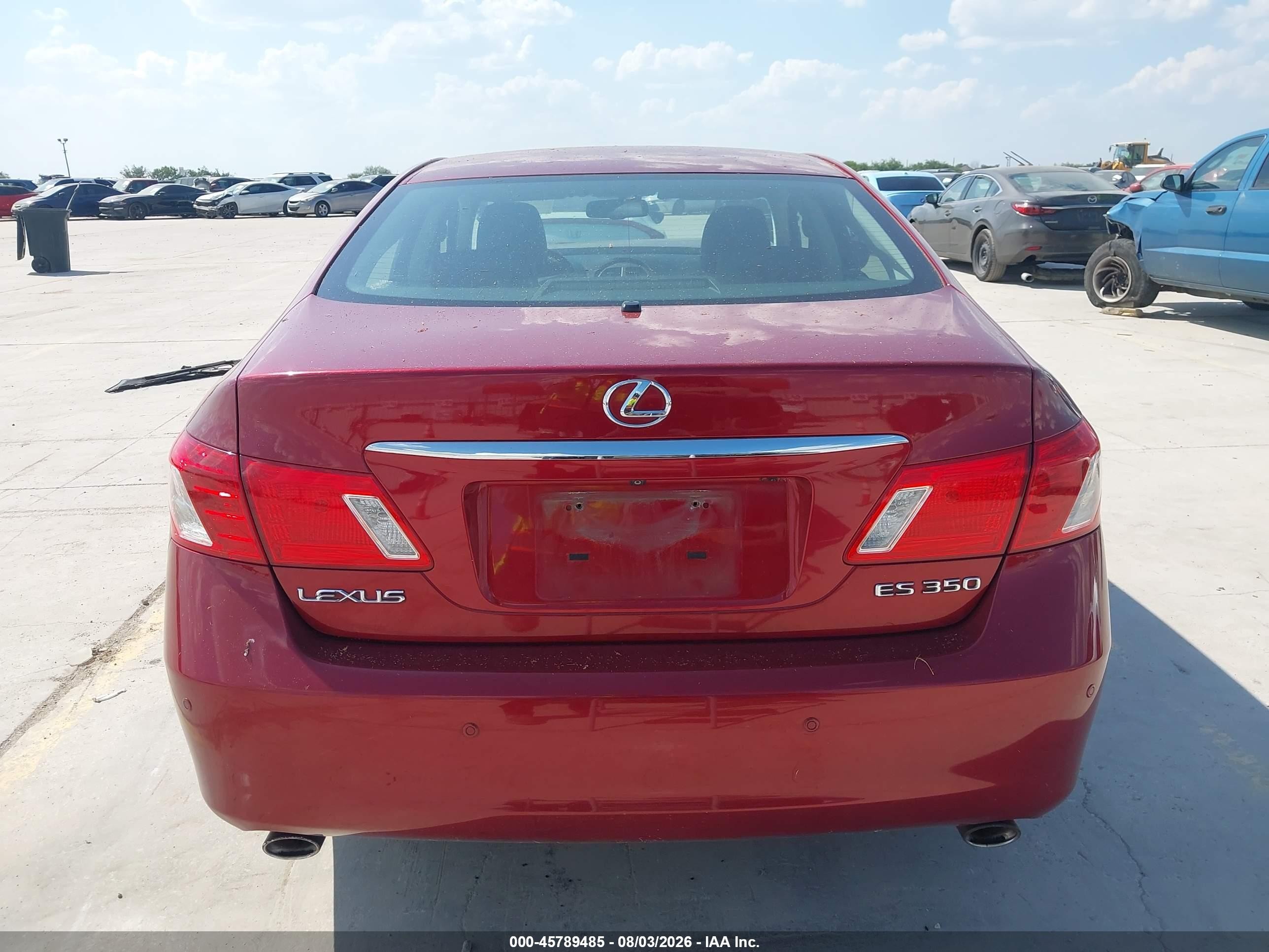 2009 Lexus Es 350   Red vin: JTHBJ46G892332351