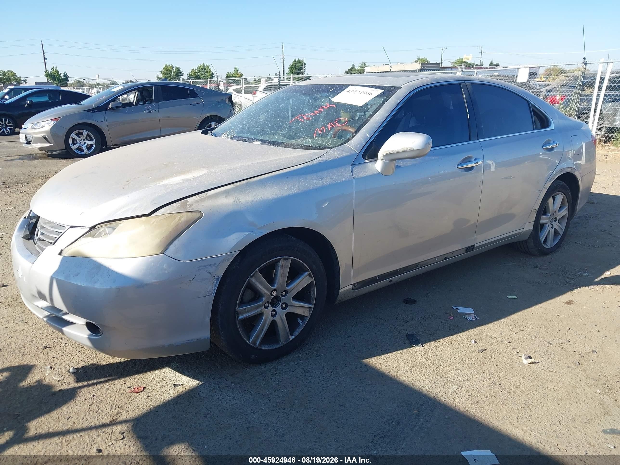 2009 Lexus Es 350 Серебряный vin: JTHBJ46G892339803