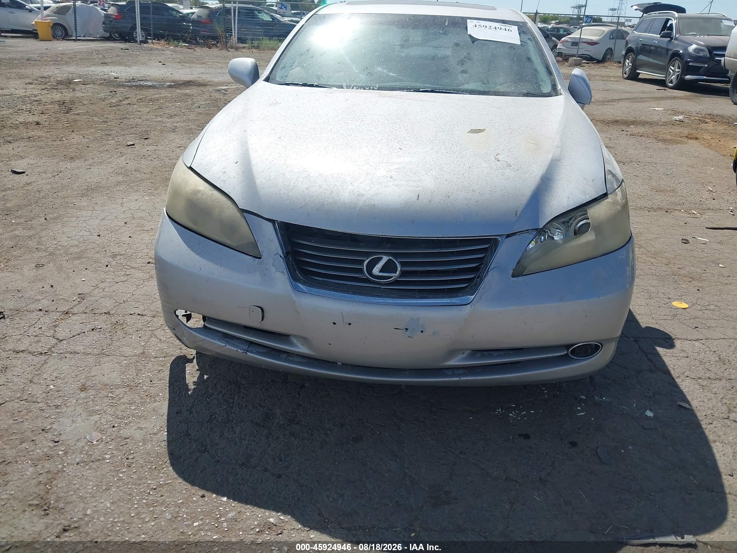 2009 Lexus Es 350 Серебряный vin: JTHBJ46G892339803