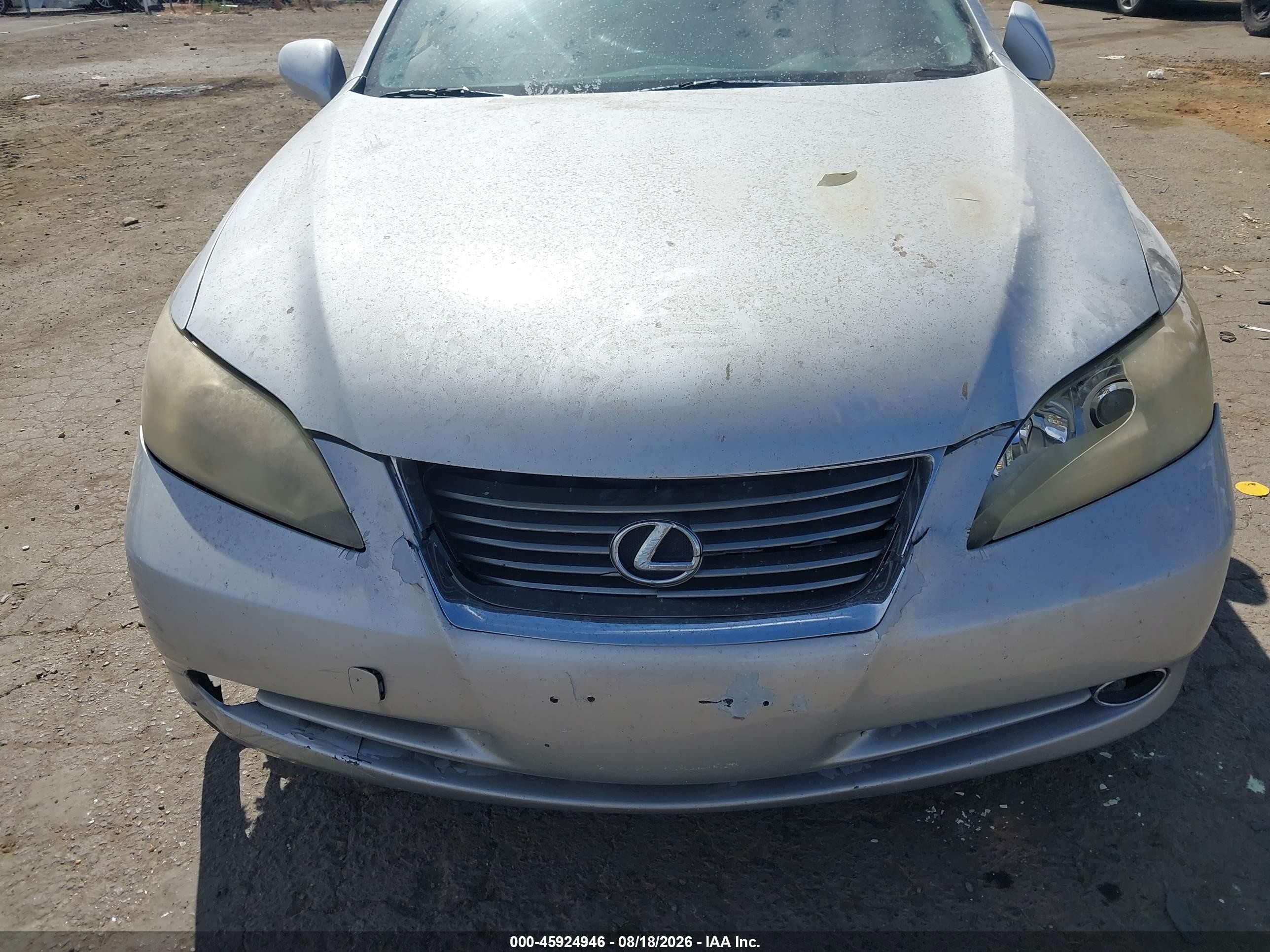 2009 Lexus Es 350 Серебряный vin: JTHBJ46G892339803