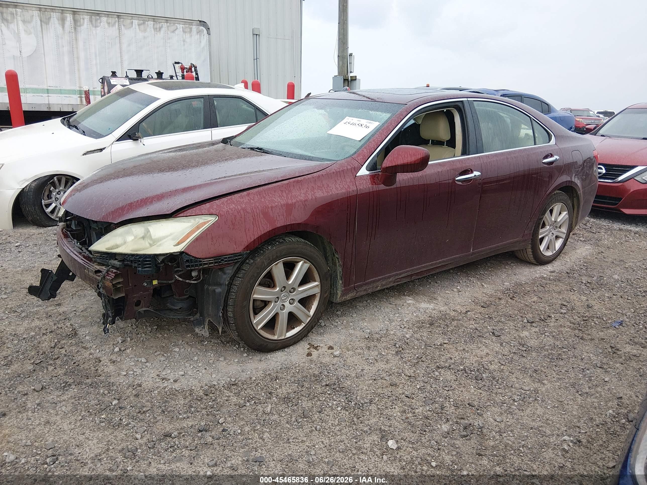 2007 Lexus Es 350   Red vin: JTHBJ46G972046926