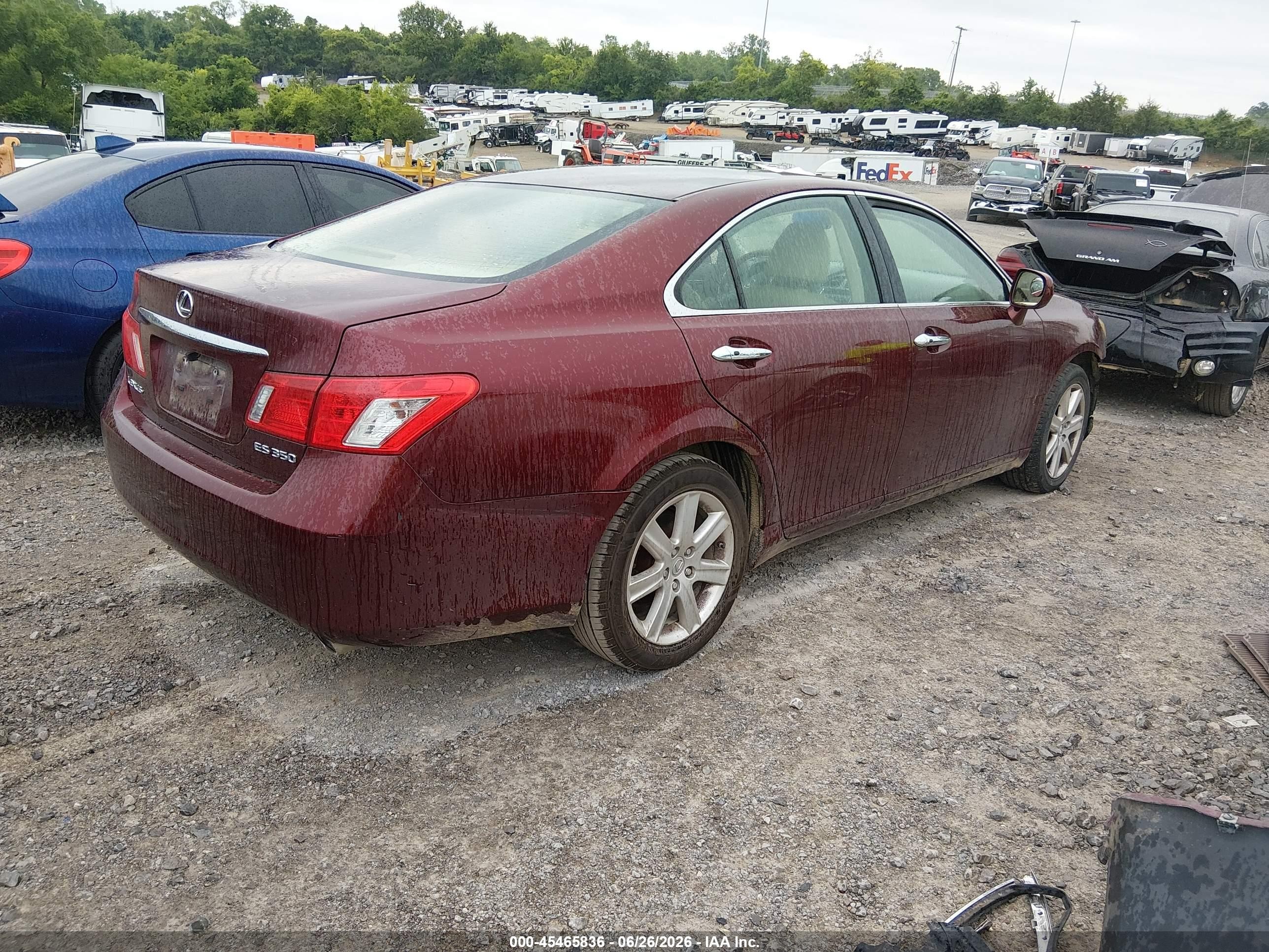 2007 Lexus Es 350   Red vin: JTHBJ46G972046926