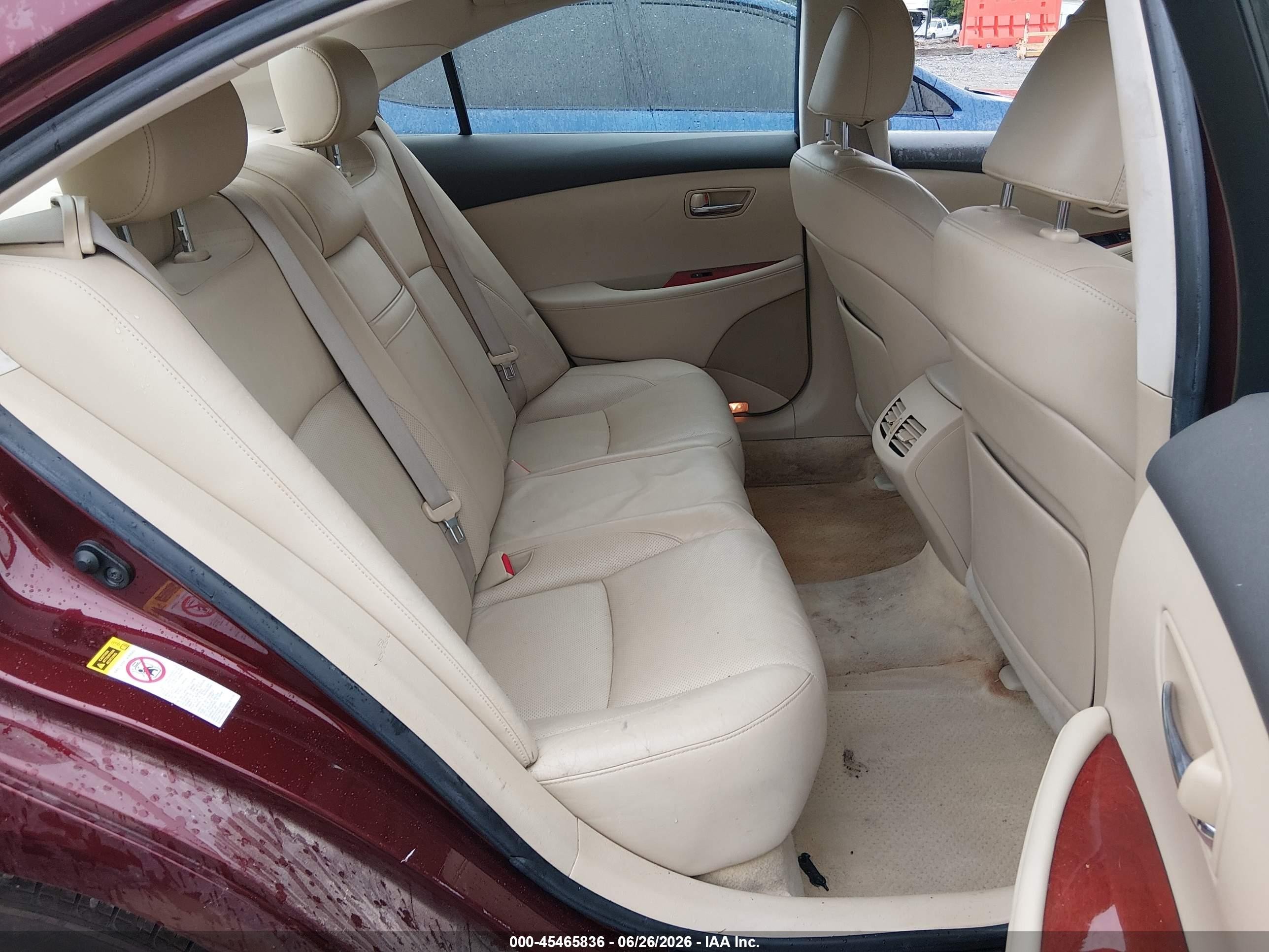 2007 Lexus Es 350   Red vin: JTHBJ46G972046926