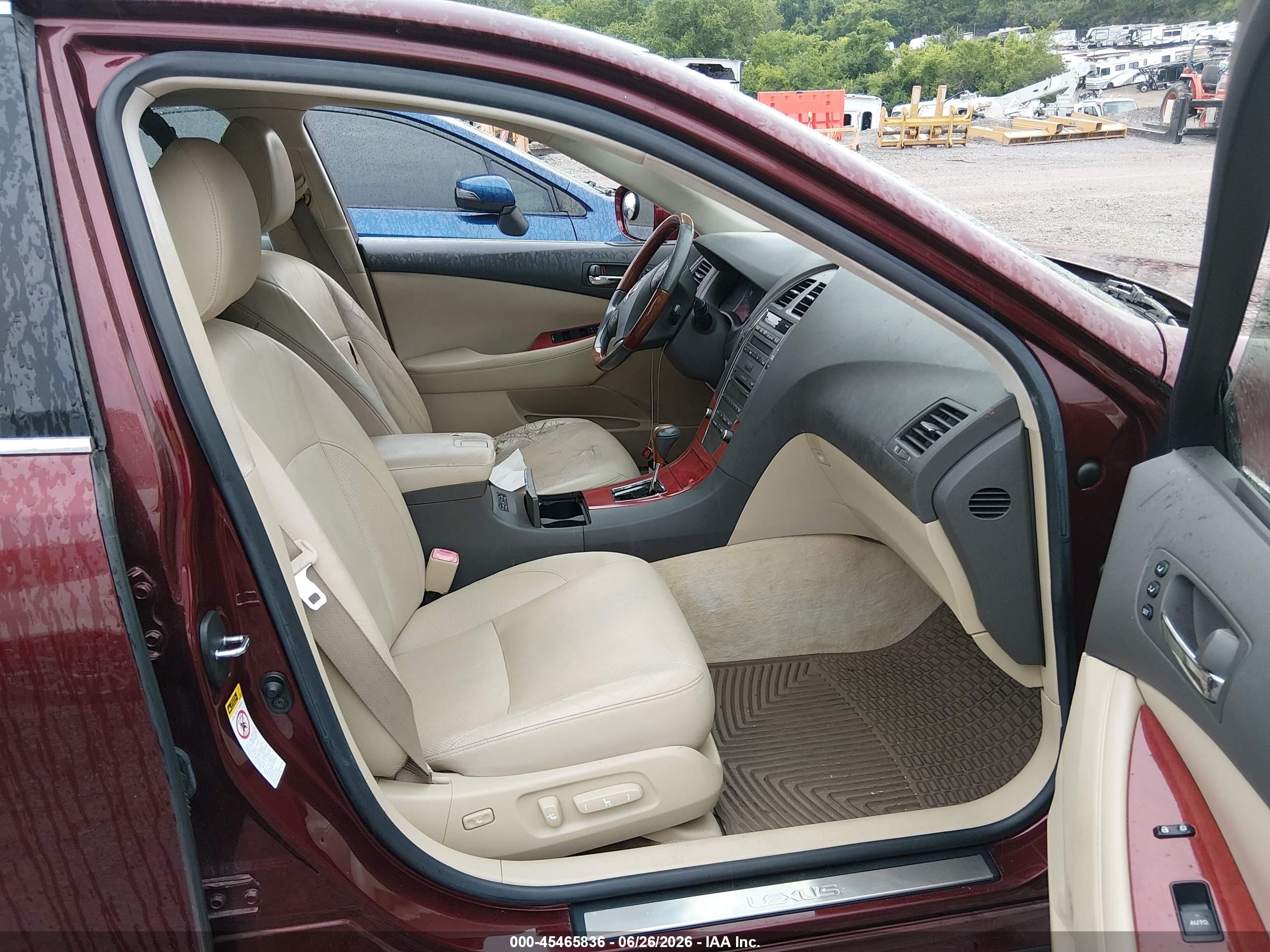 2007 Lexus Es 350   Red vin: JTHBJ46G972046926