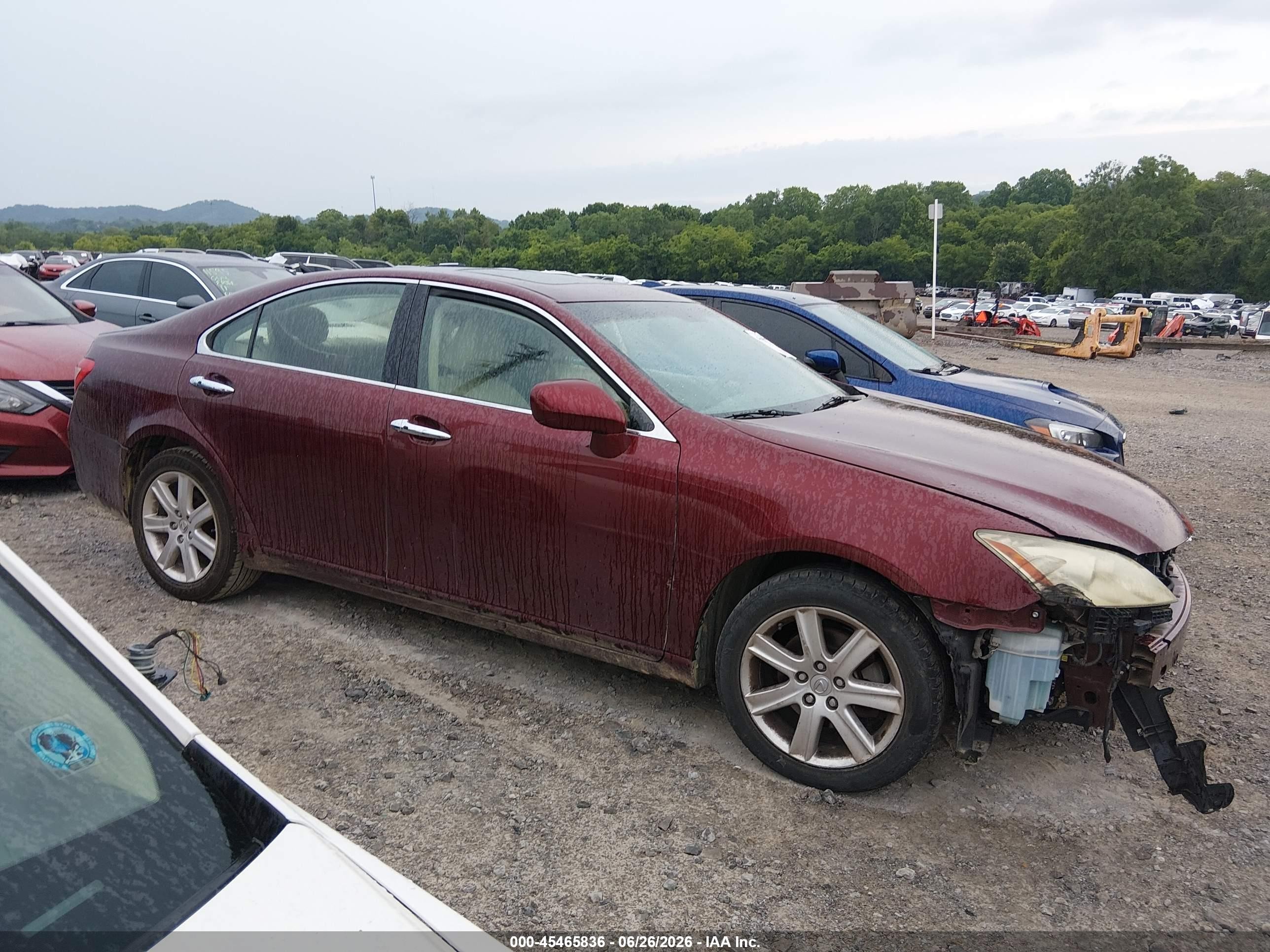 2007 Lexus Es 350   Red vin: JTHBJ46G972046926