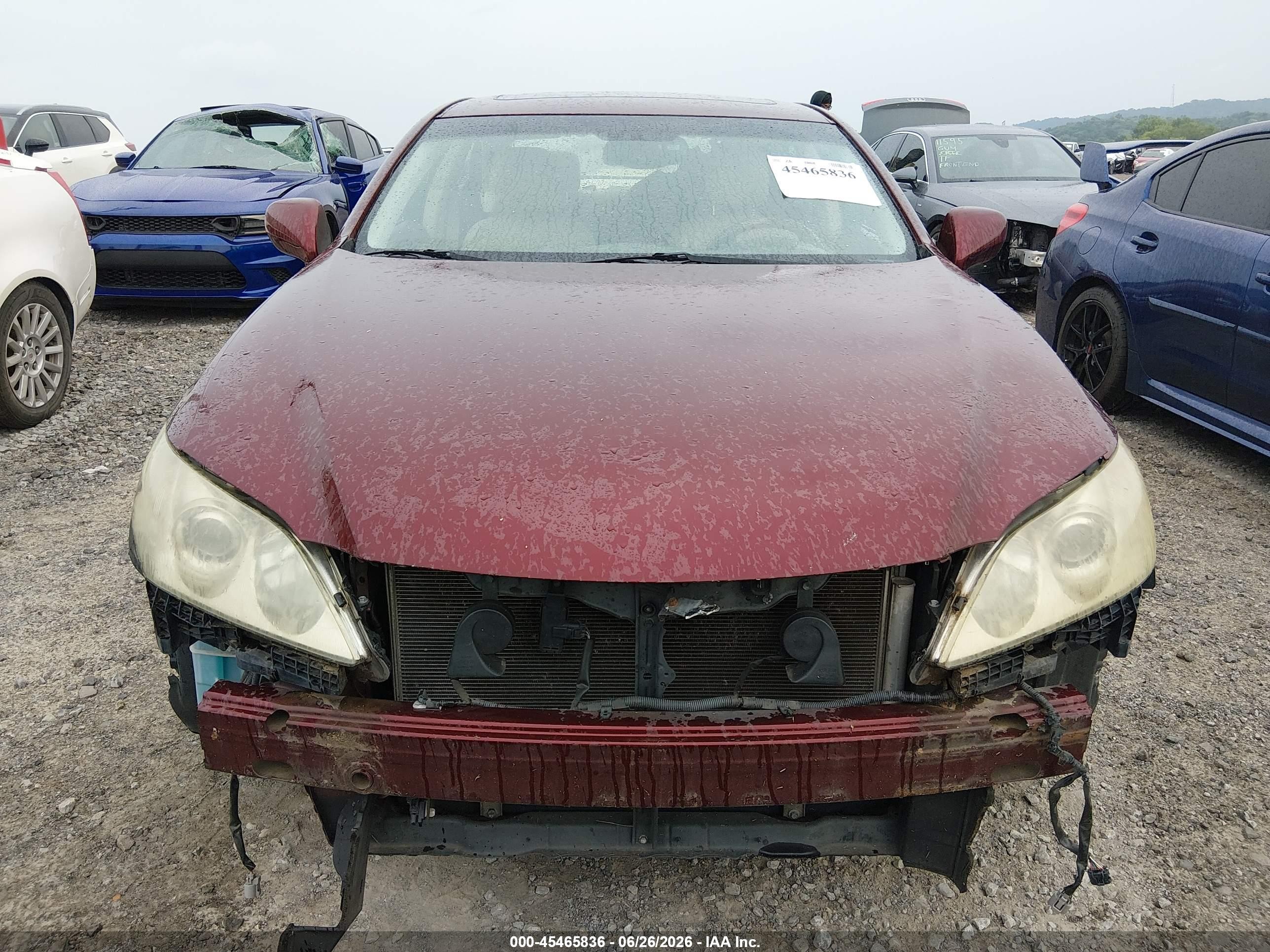 2007 Lexus Es 350   Red vin: JTHBJ46G972046926