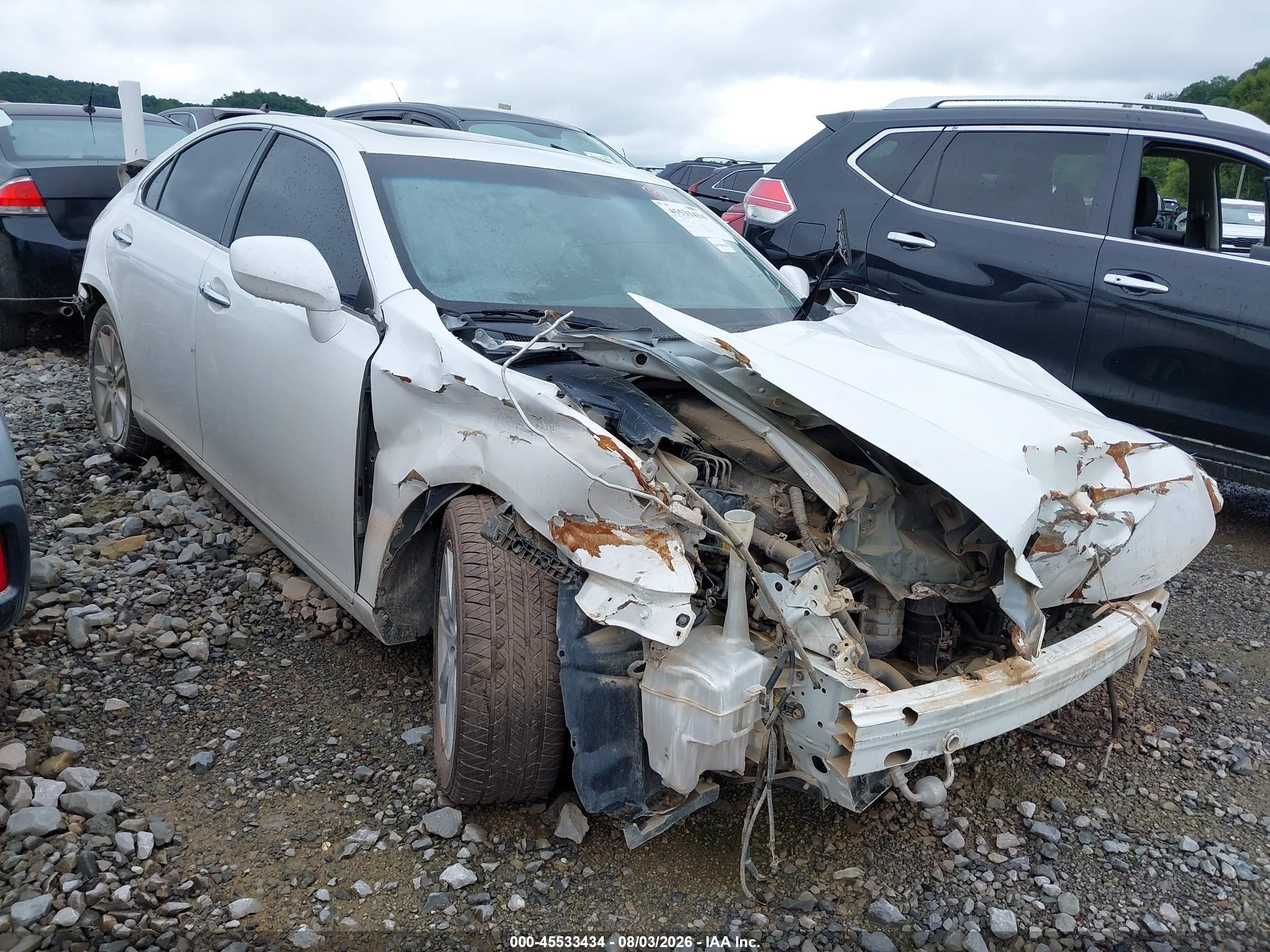 2007 Lexus Es 350   White vin: JTHBJ46G972052287