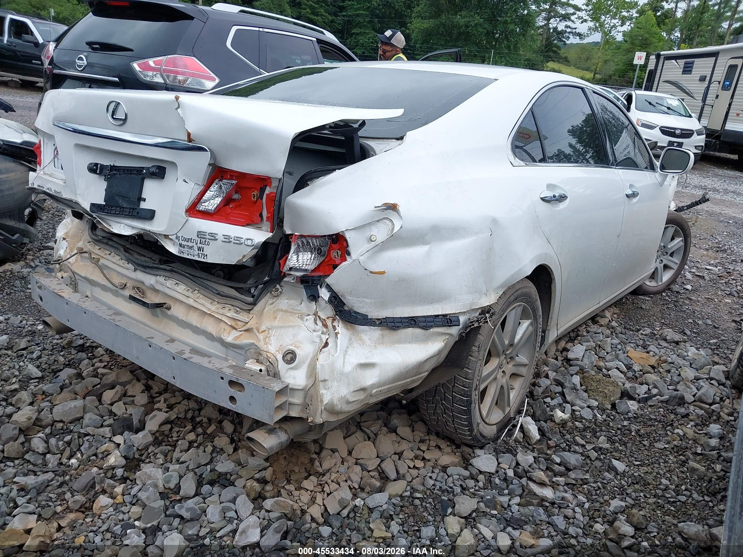 2007 Lexus Es 350   Белый vin: JTHBJ46G972052287