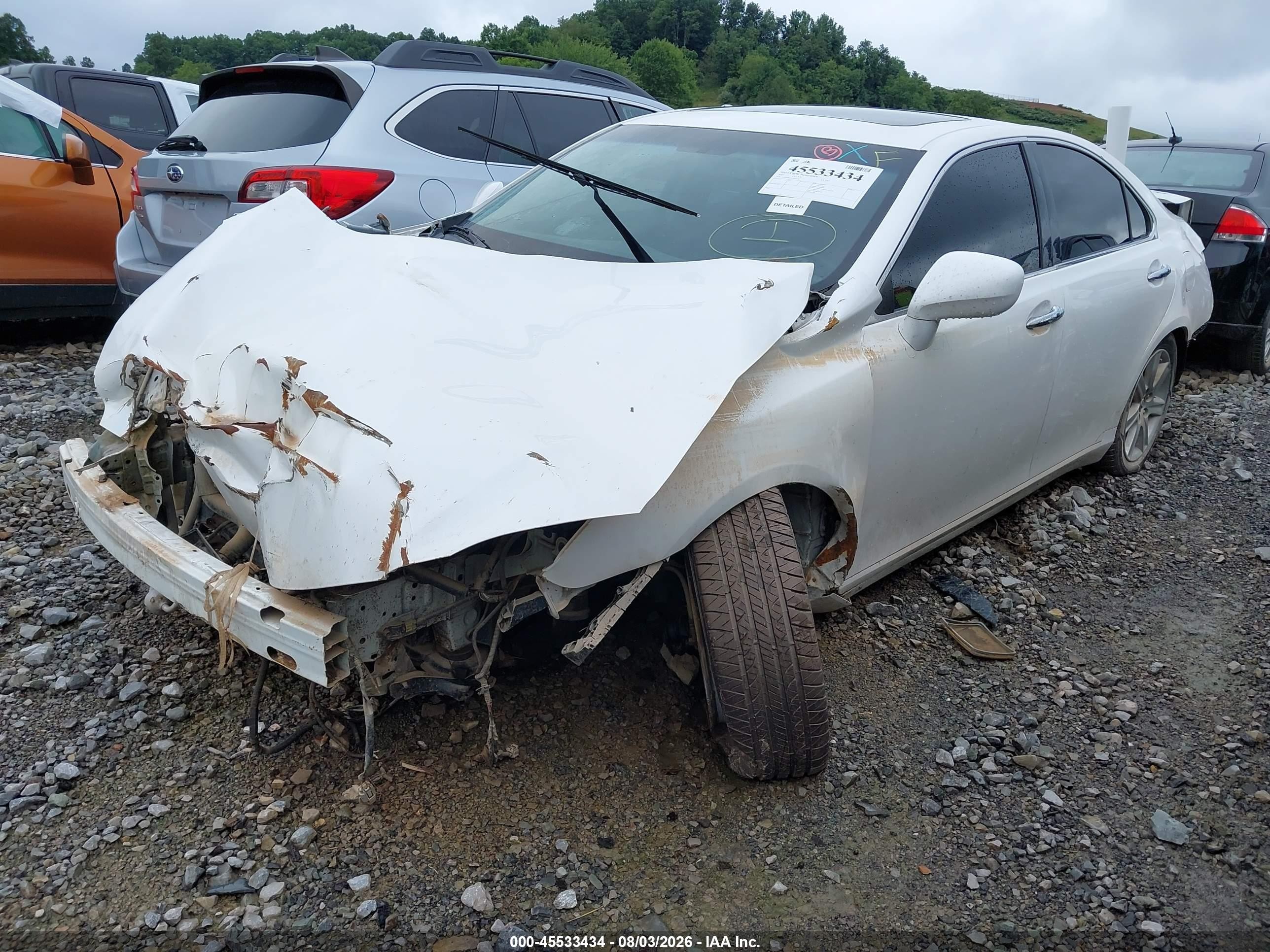 2007 Lexus Es 350   Белый vin: JTHBJ46G972052287