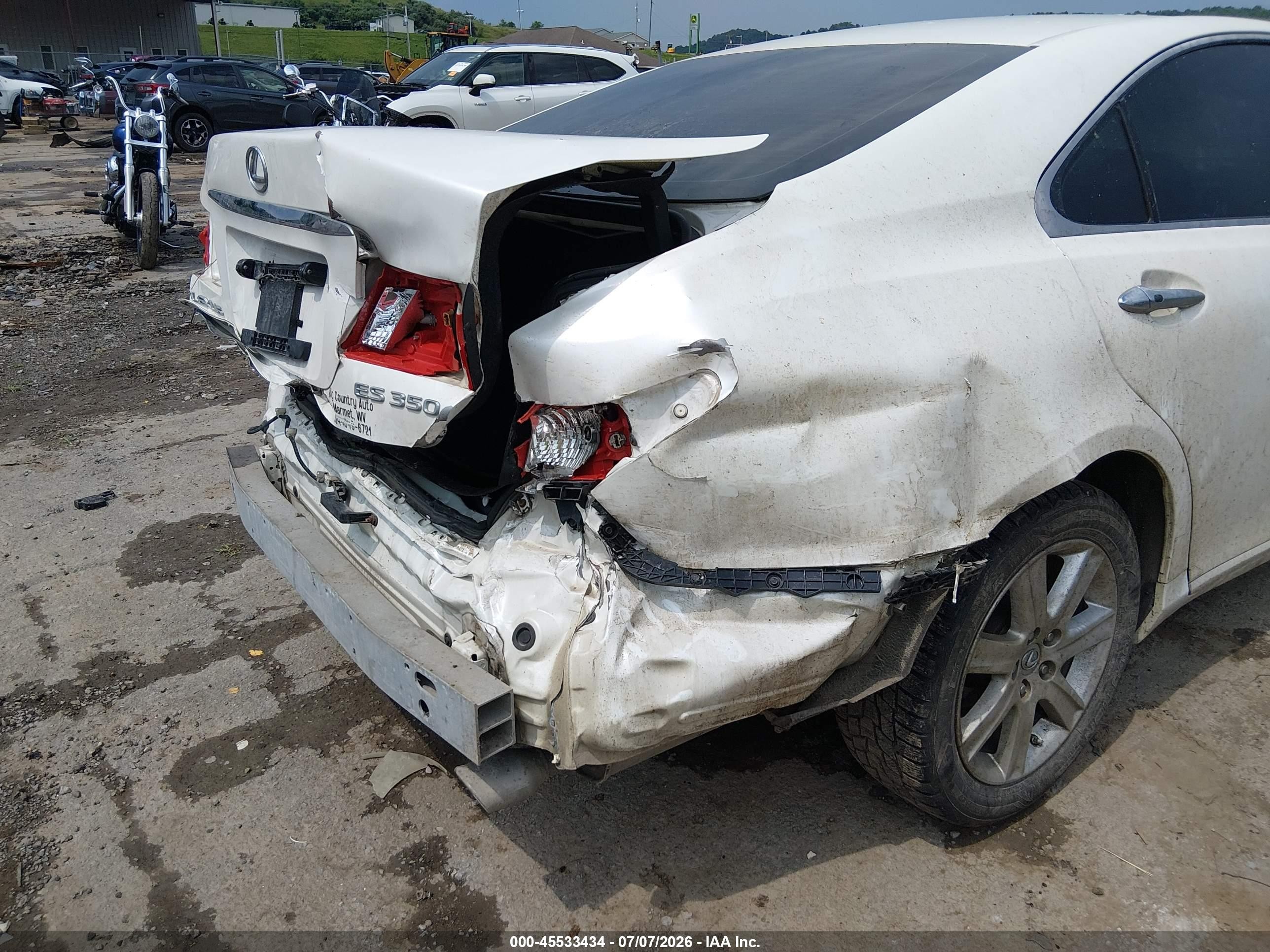 2007 Lexus Es 350   Белый vin: JTHBJ46G972052287