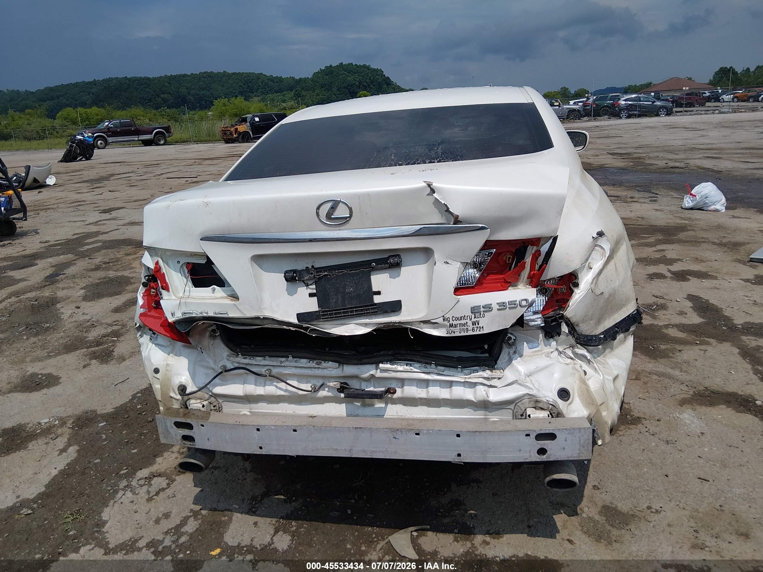 2007 Lexus Es 350   Белый vin: JTHBJ46G972052287