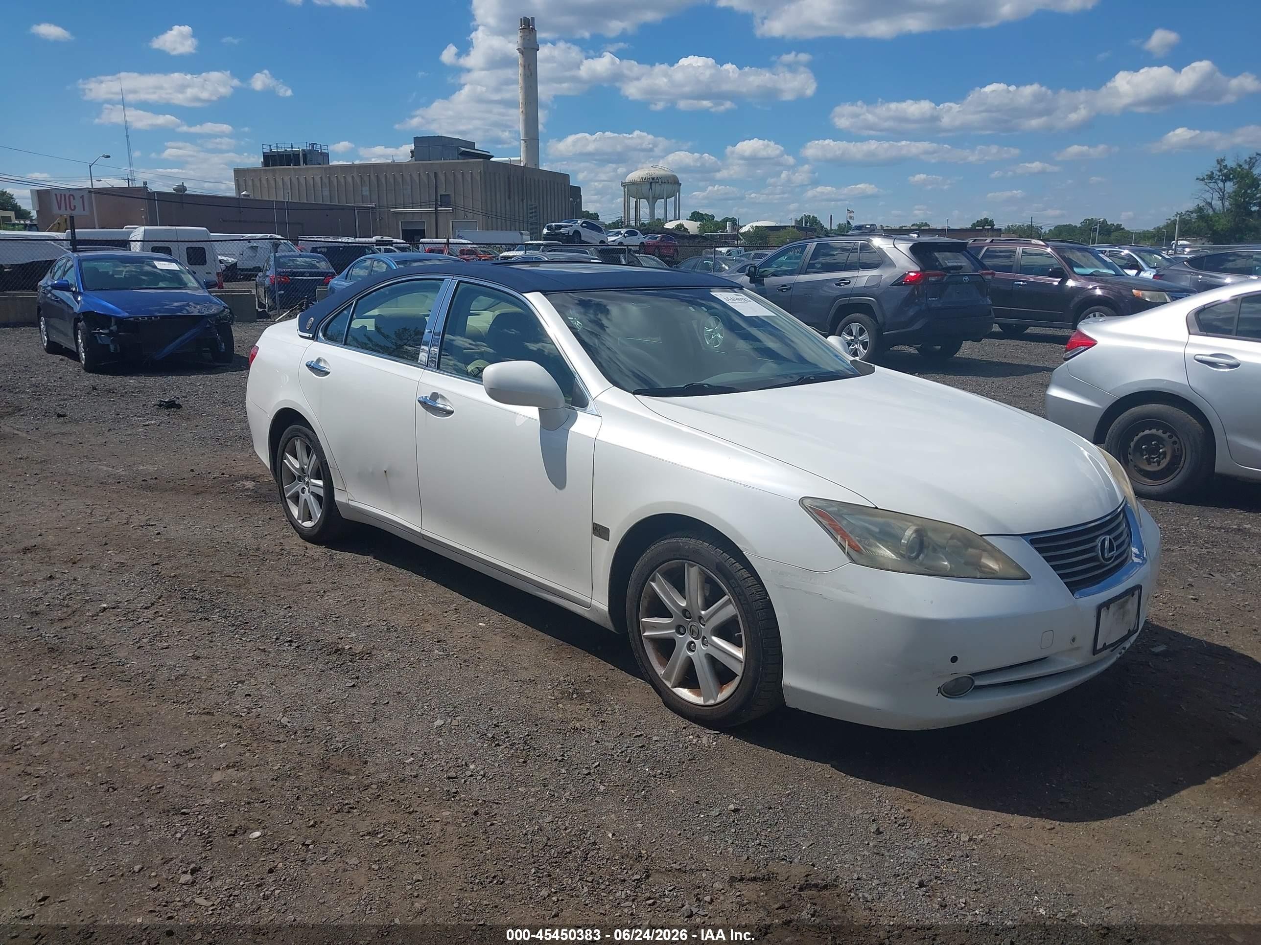 2007 Lexus Es 350   White vin: JTHBJ46G972056386