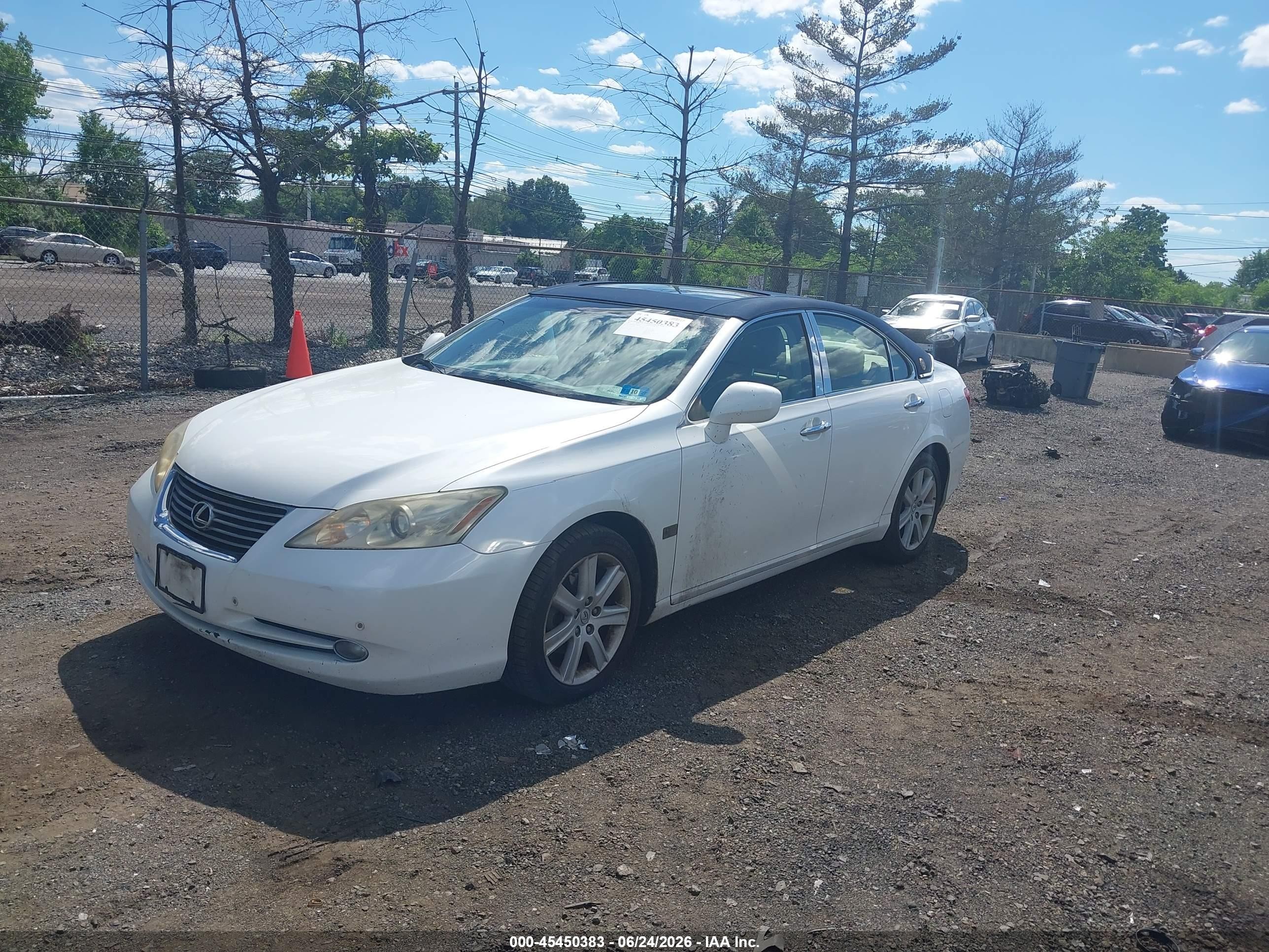 2007 Lexus Es 350   White vin: JTHBJ46G972056386