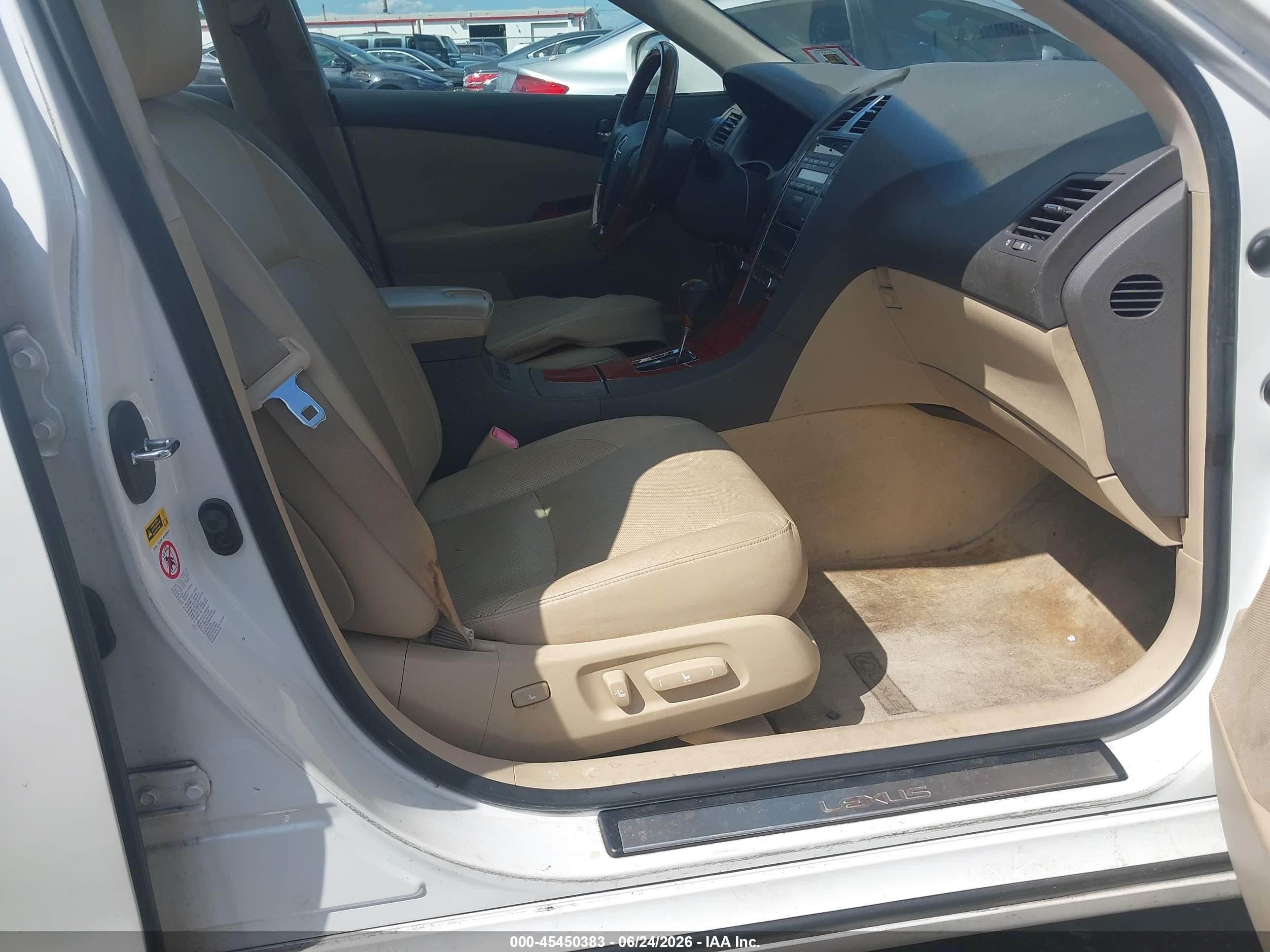 2007 Lexus Es 350   White vin: JTHBJ46G972056386