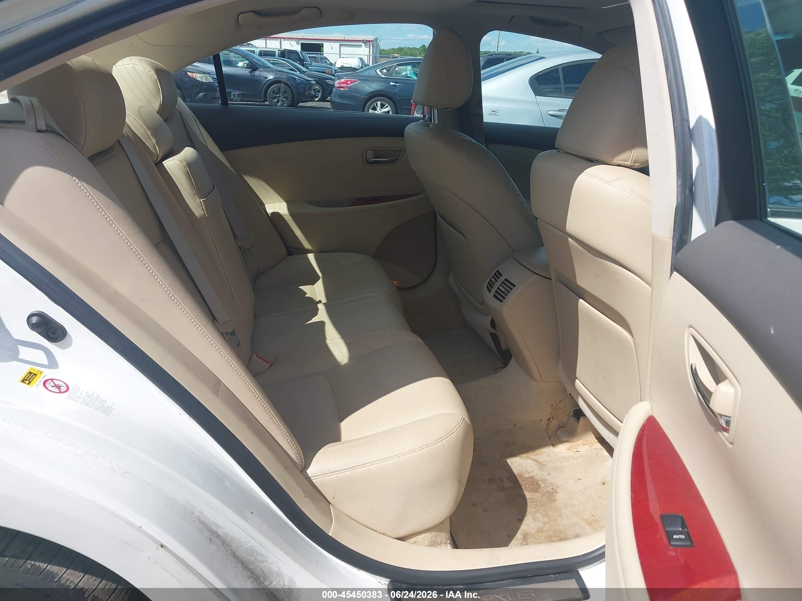 2007 Lexus Es 350   White vin: JTHBJ46G972056386