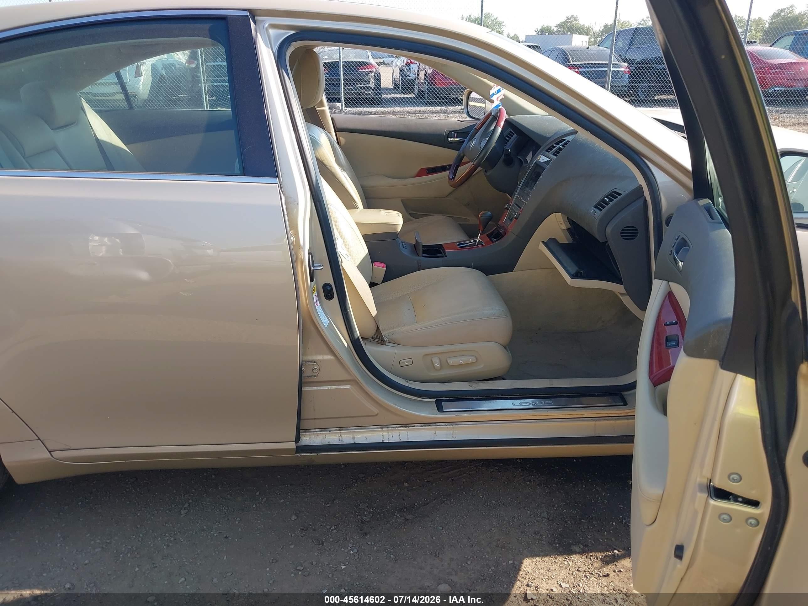 2007 Lexus Es 350   Gold vin: JTHBJ46G972106901
