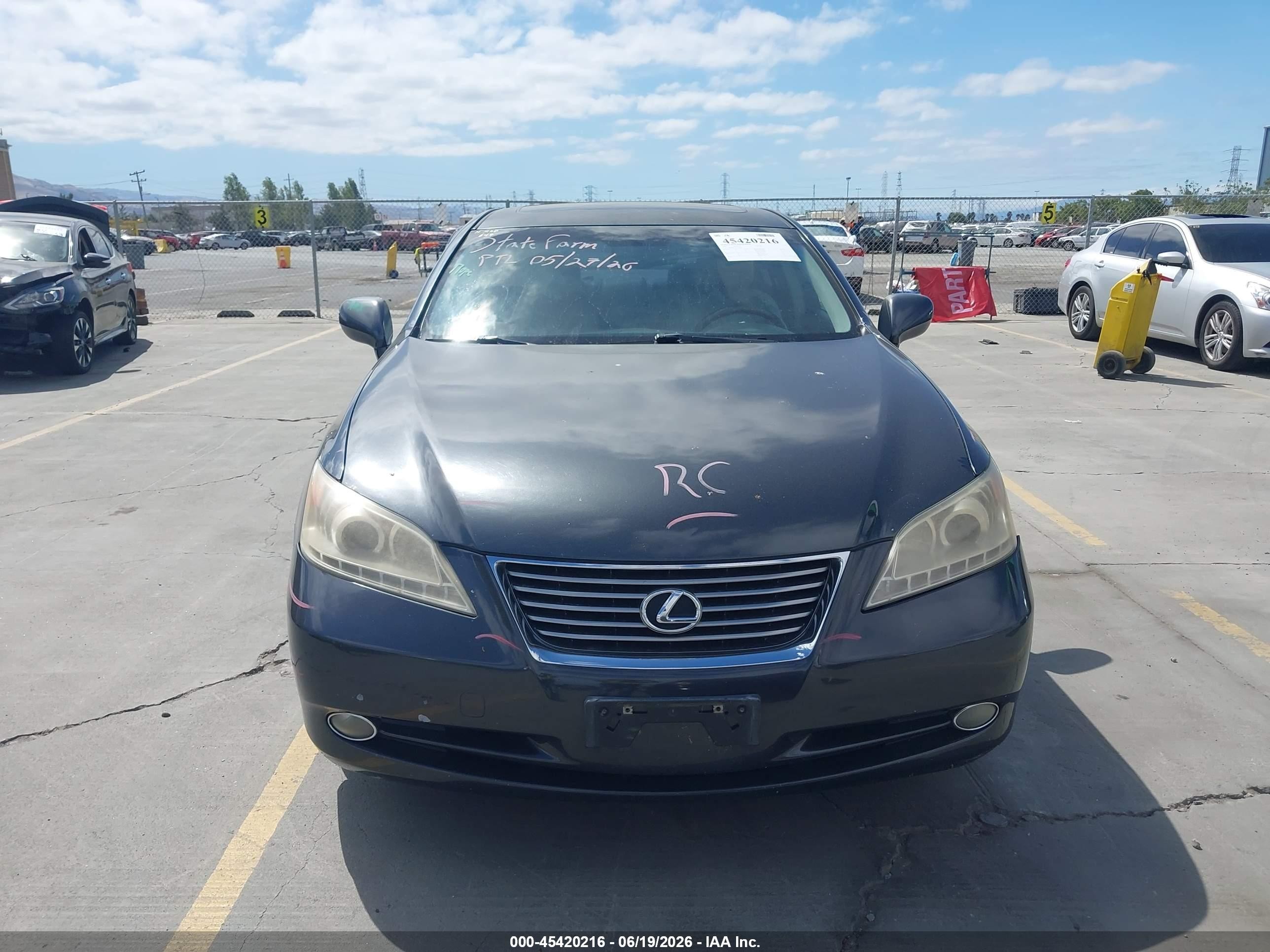 2007 Lexus Es 350   Gray vin: JTHBJ46G972107059