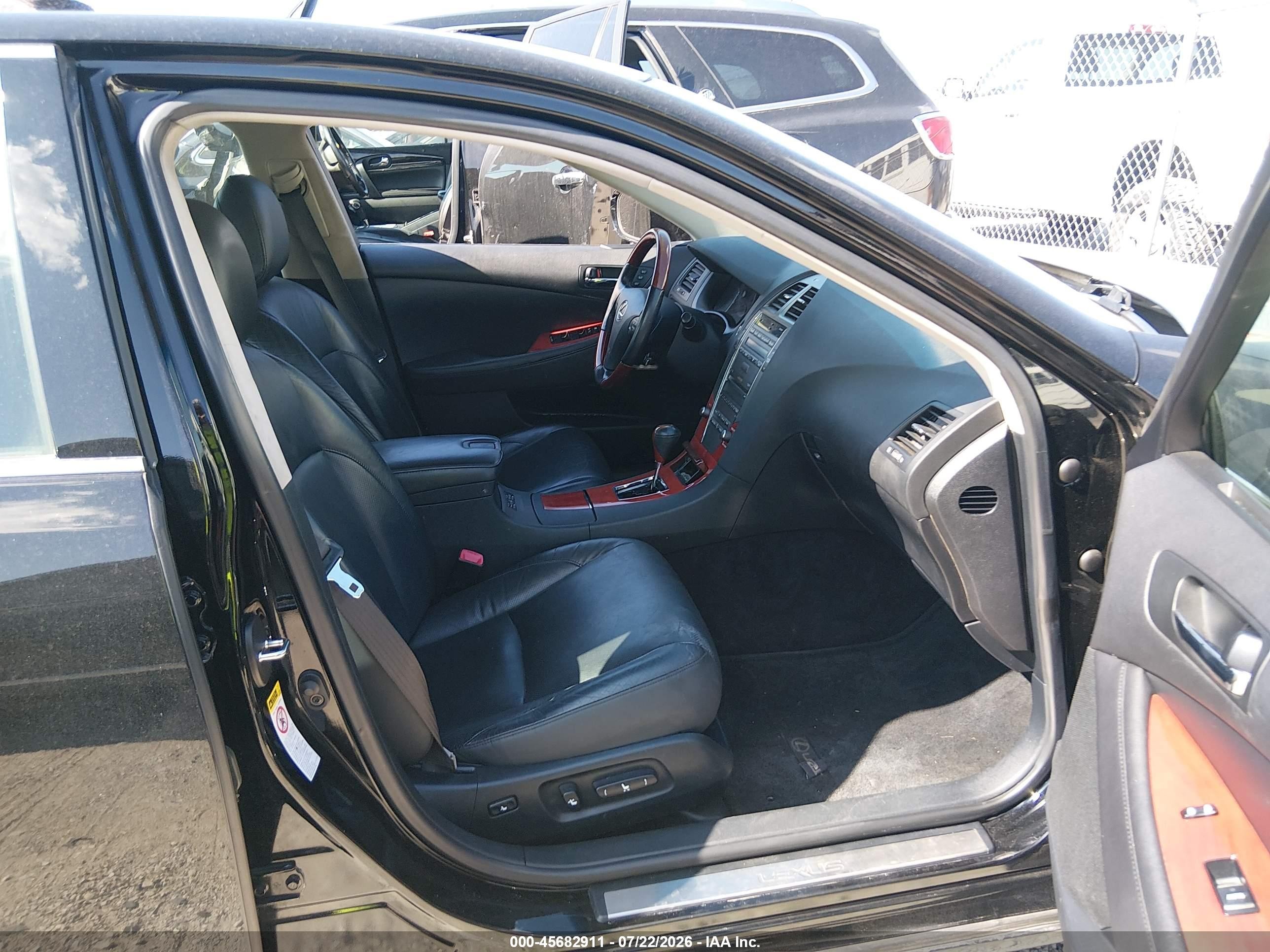 2007 Lexus Es 350   Black vin: JTHBJ46G972115694