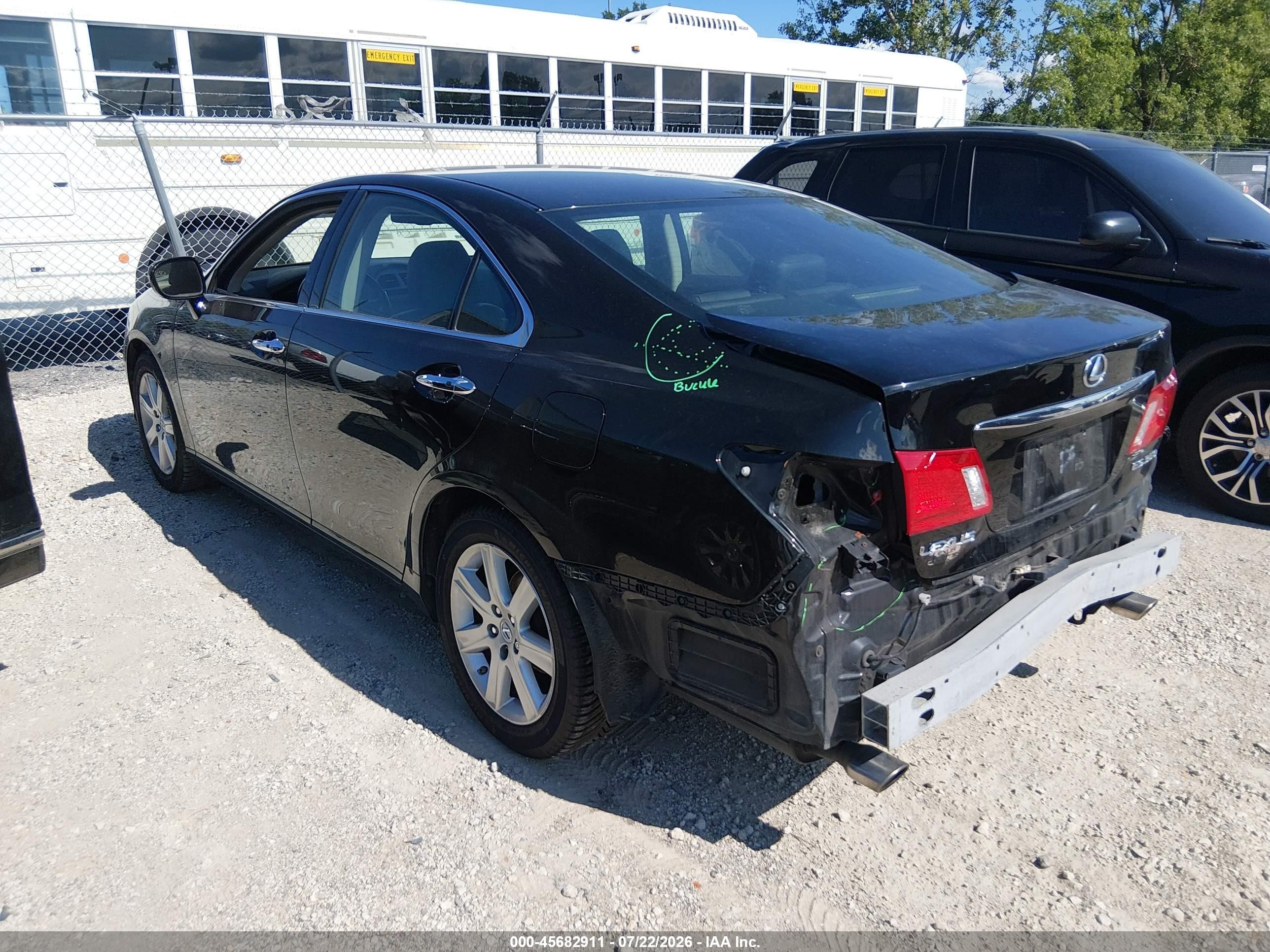 2007 Lexus Es 350   Black vin: JTHBJ46G972115694