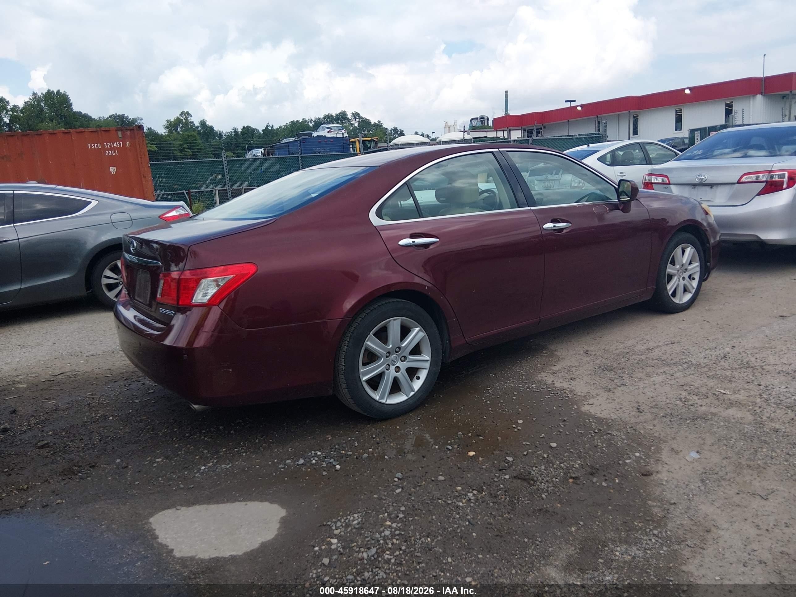 2007 Lexus Es 350 Burgundy vin: JTHBJ46G972145956