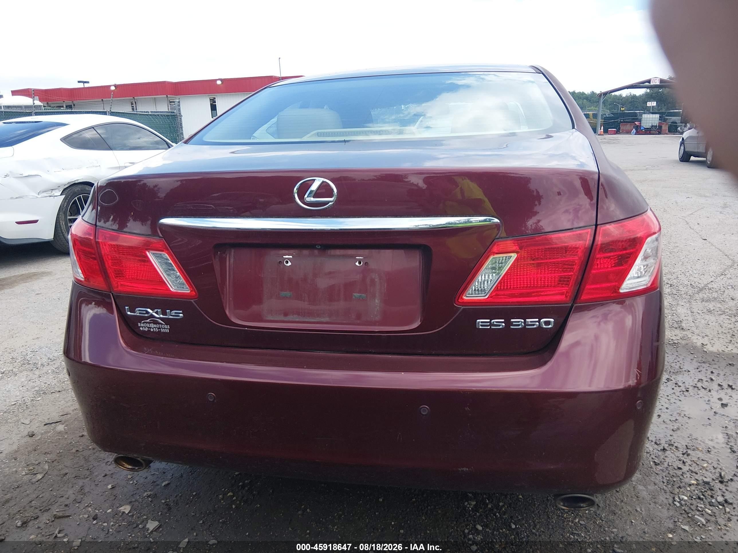 2007 Lexus Es 350 Burgundy vin: JTHBJ46G972145956