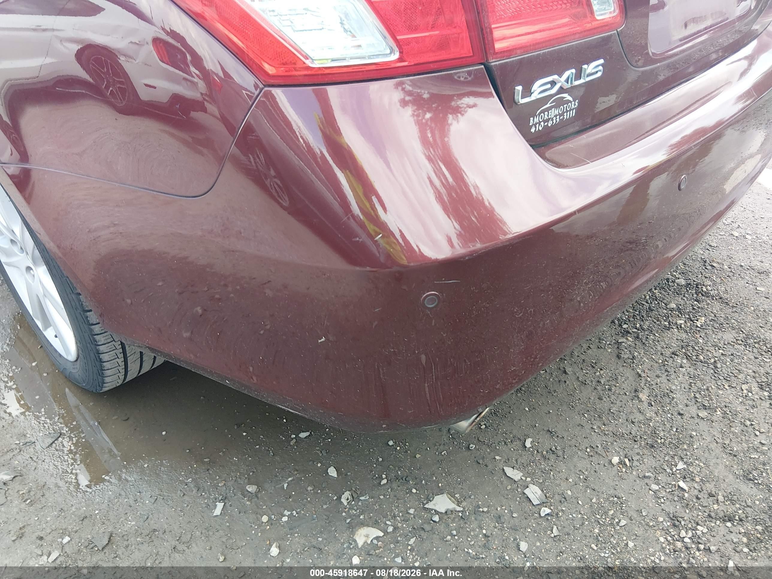2007 Lexus Es 350 Burgundy vin: JTHBJ46G972145956