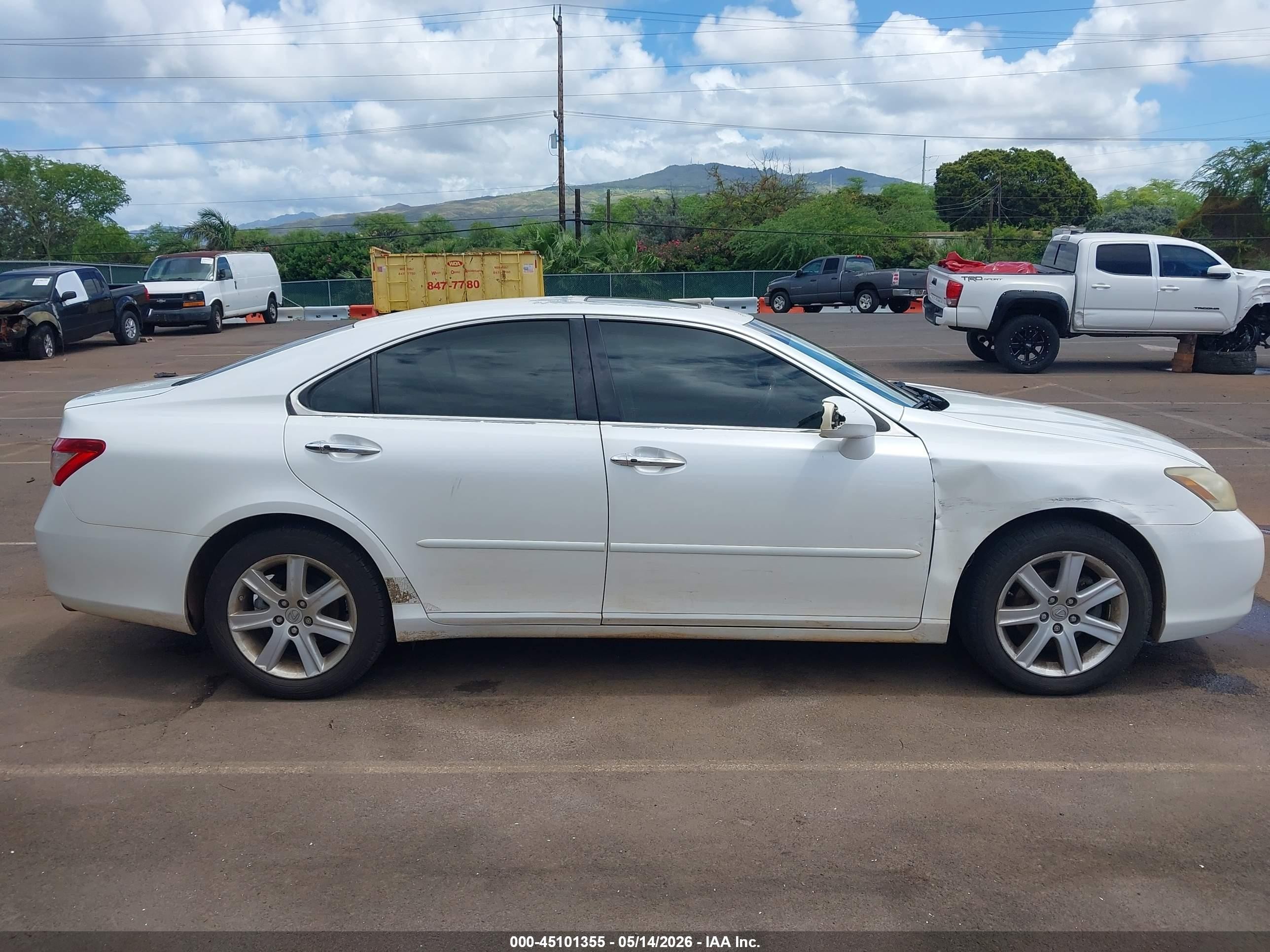 2008 Lexus Es 350   White vin: JTHBJ46G982166310