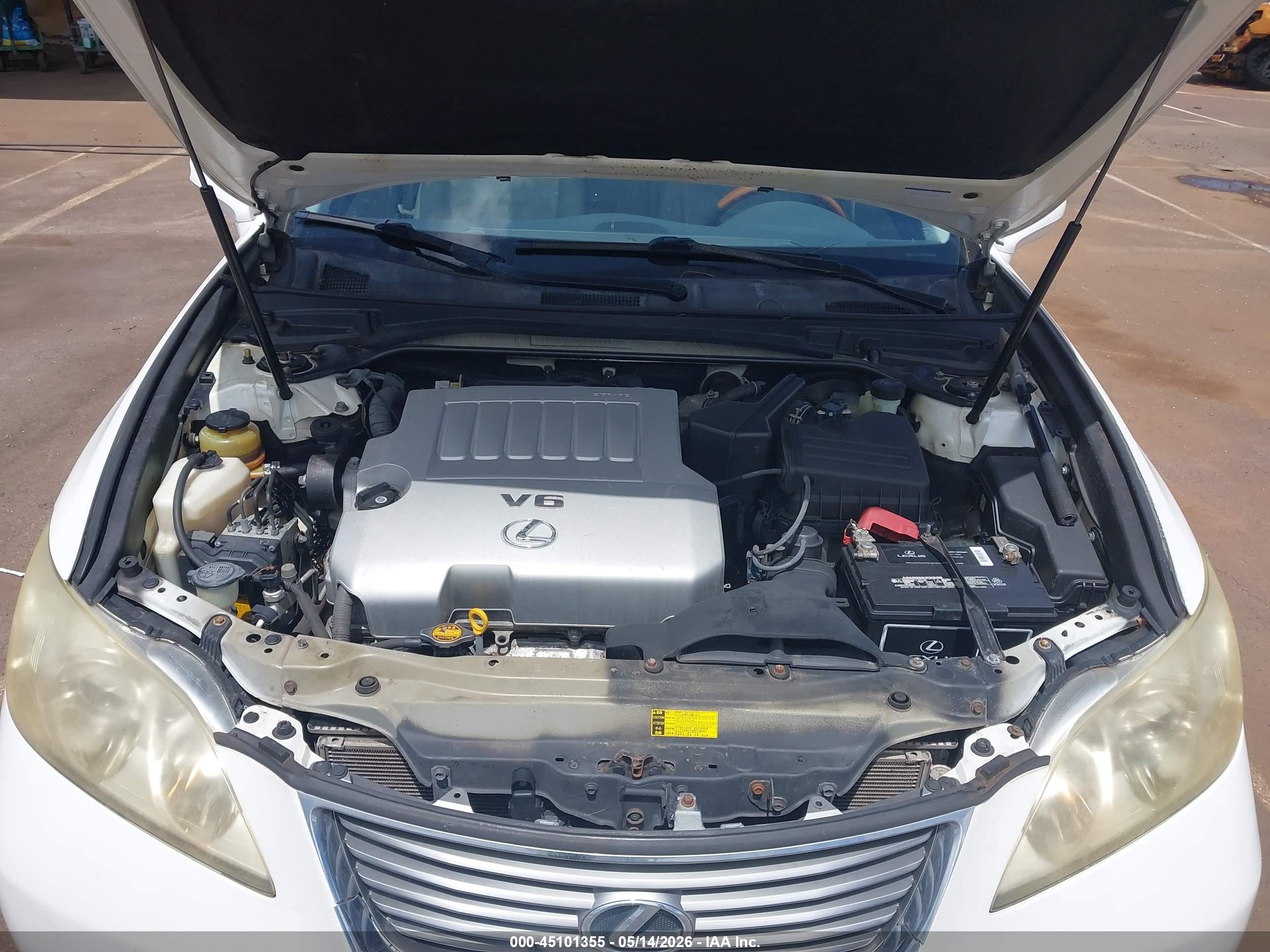 2008 Lexus Es 350   White vin: JTHBJ46G982166310