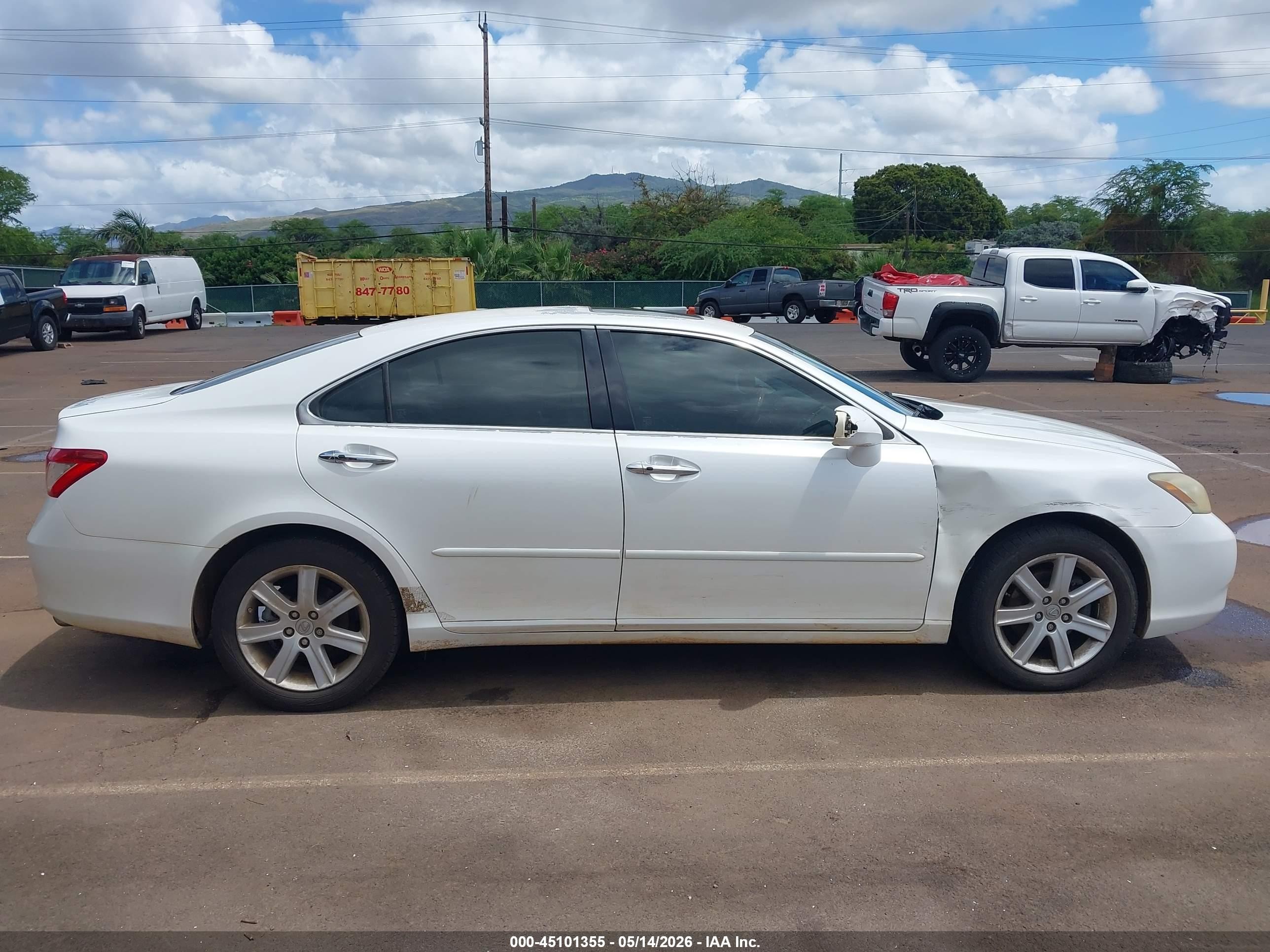 2008 Lexus Es 350   White vin: JTHBJ46G982166310