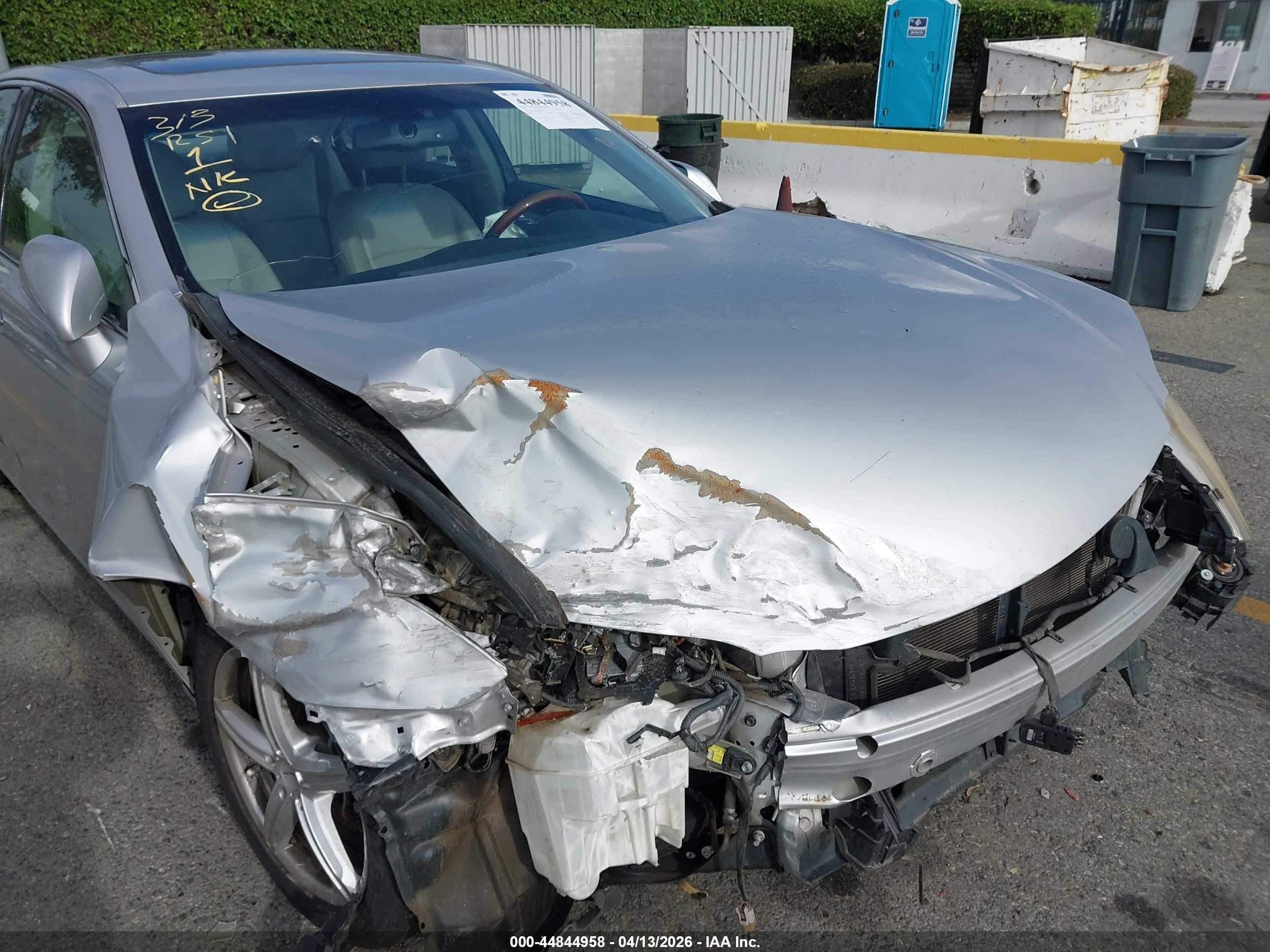 2008 Lexus Es 350   Серебряный vin: JTHBJ46G982215084