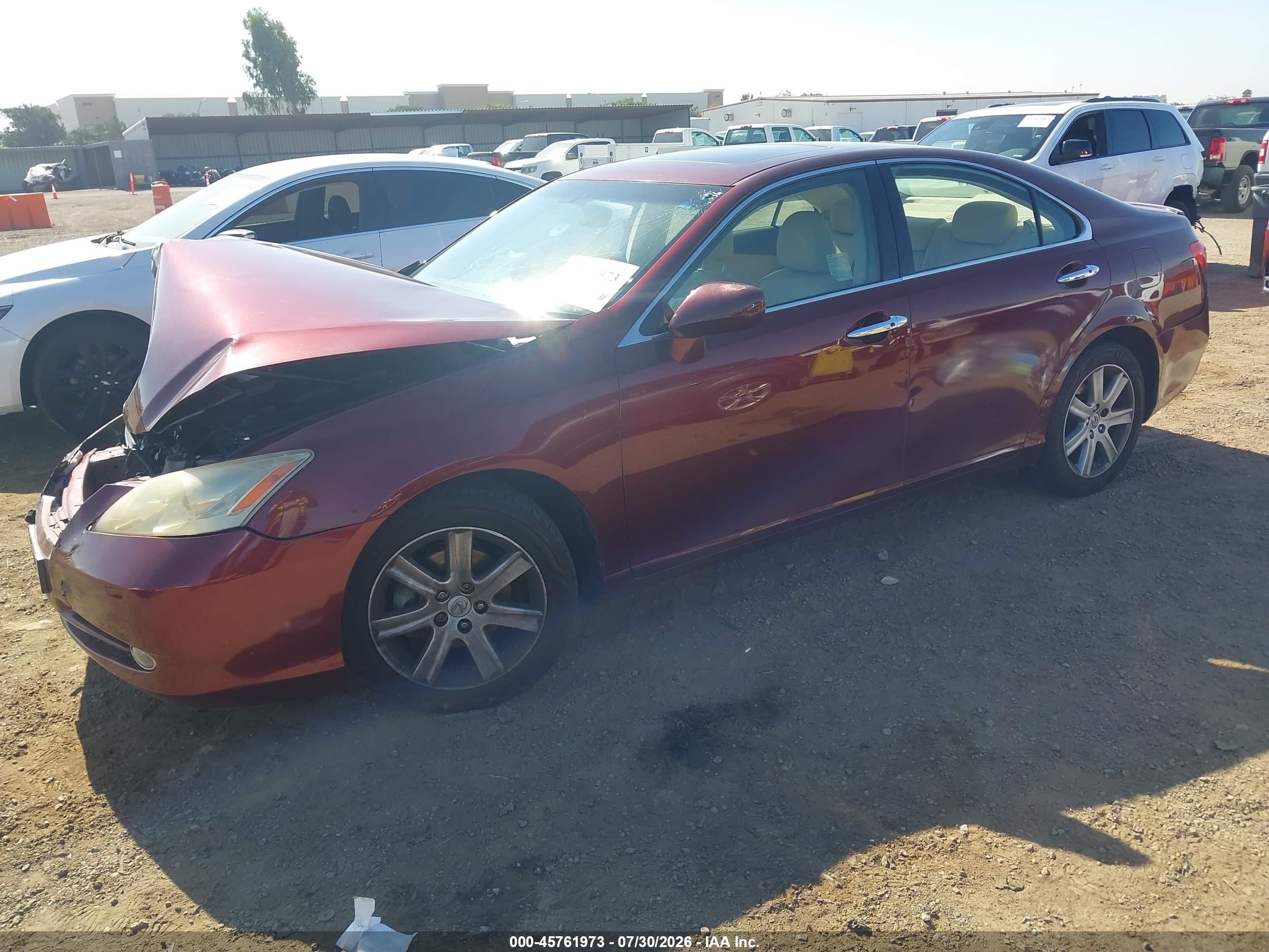 2008 Lexus Es 350   Бордовый vin: JTHBJ46G982220950