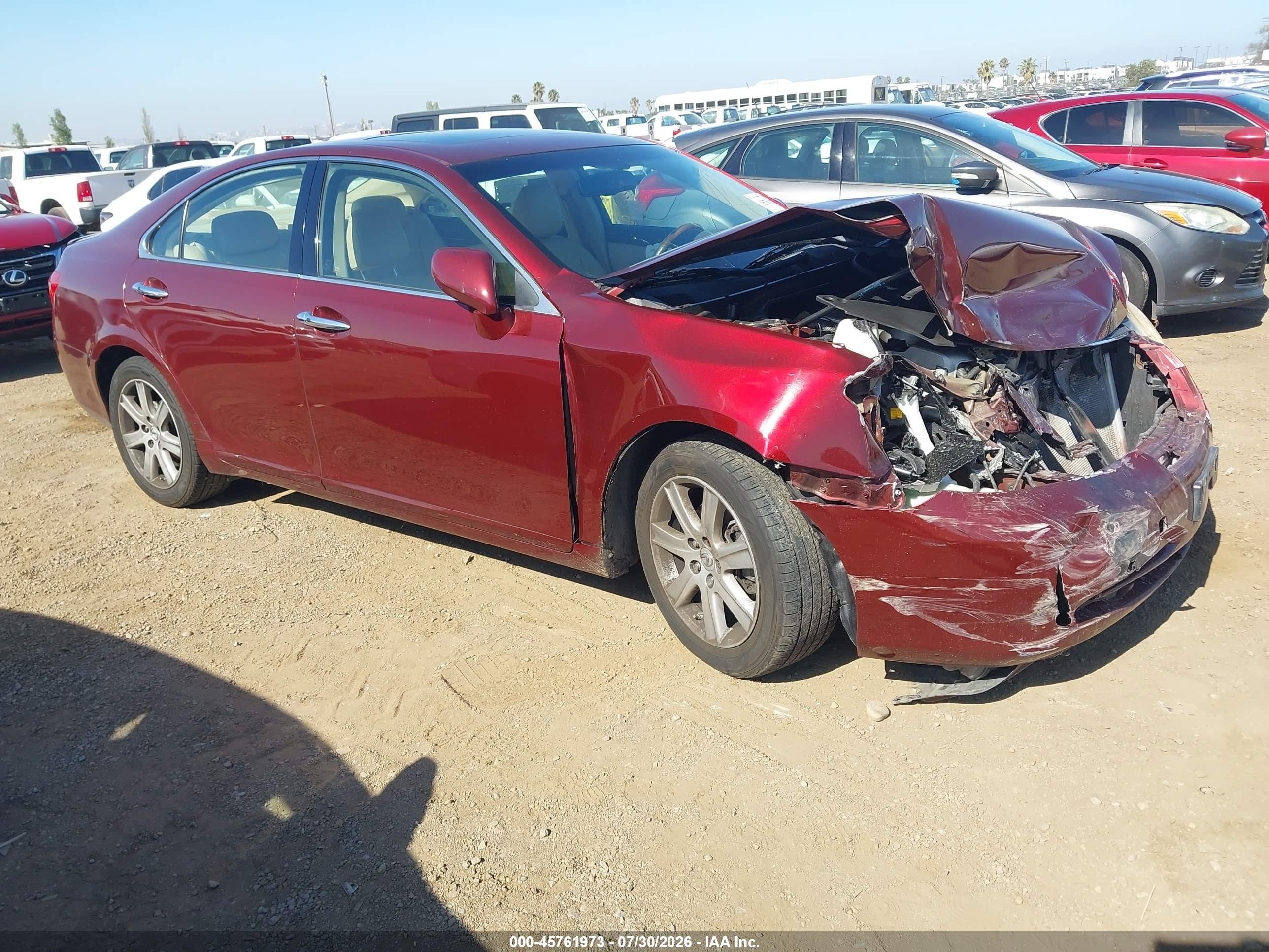 2008 Lexus Es 350   Burgundy vin: JTHBJ46G982220950