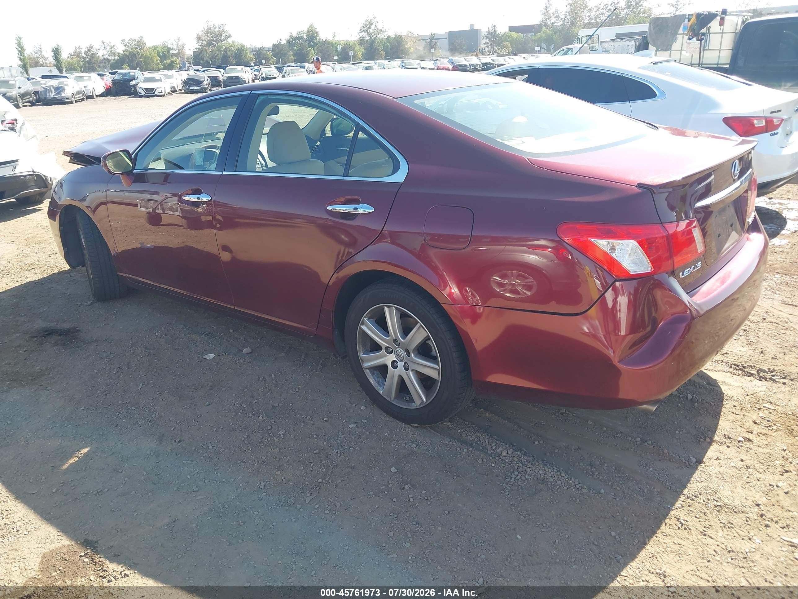 2008 Lexus Es 350   Бордовый vin: JTHBJ46G982220950