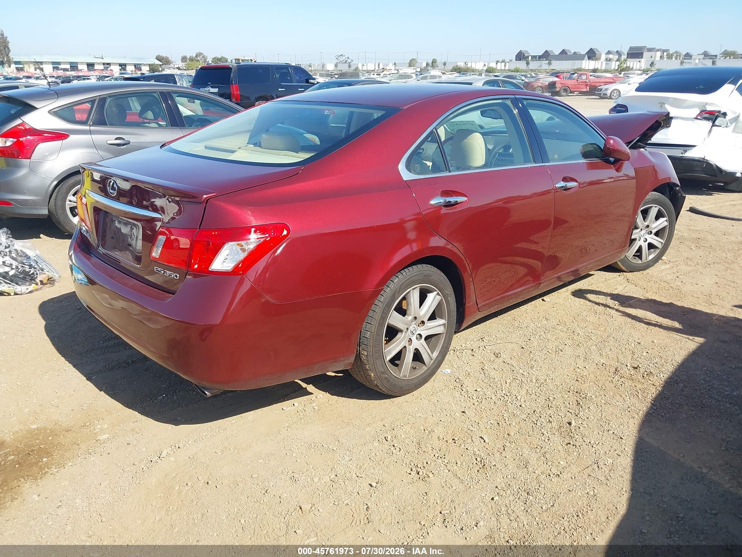 2008 Lexus Es 350   Бордовый vin: JTHBJ46G982220950