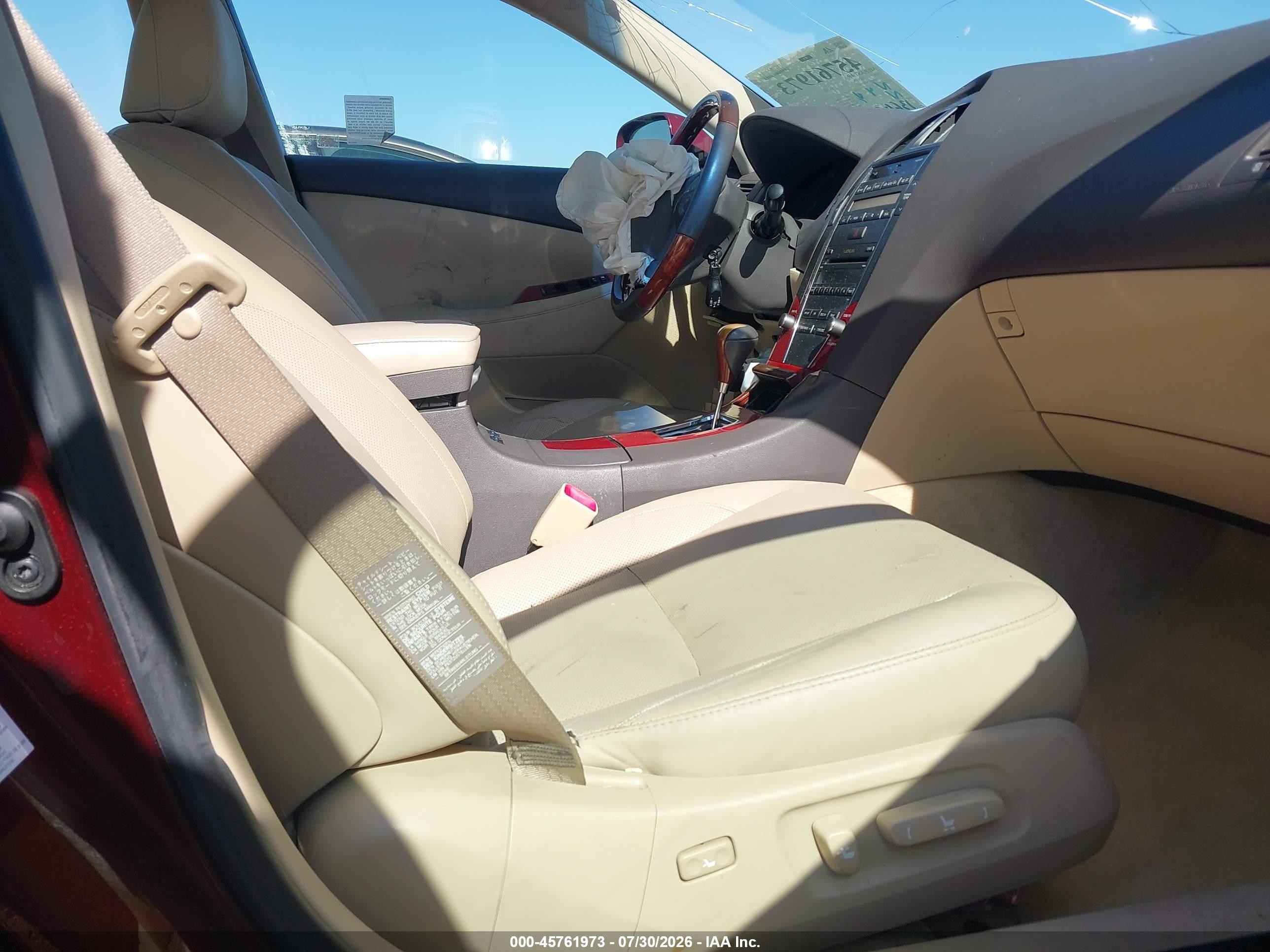 2008 Lexus Es 350   Бордовый vin: JTHBJ46G982220950