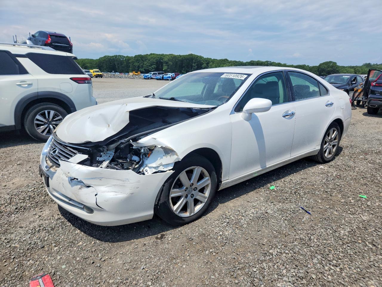 2008 Lexus Es 350 Белый vin: JTHBJ46G982224481