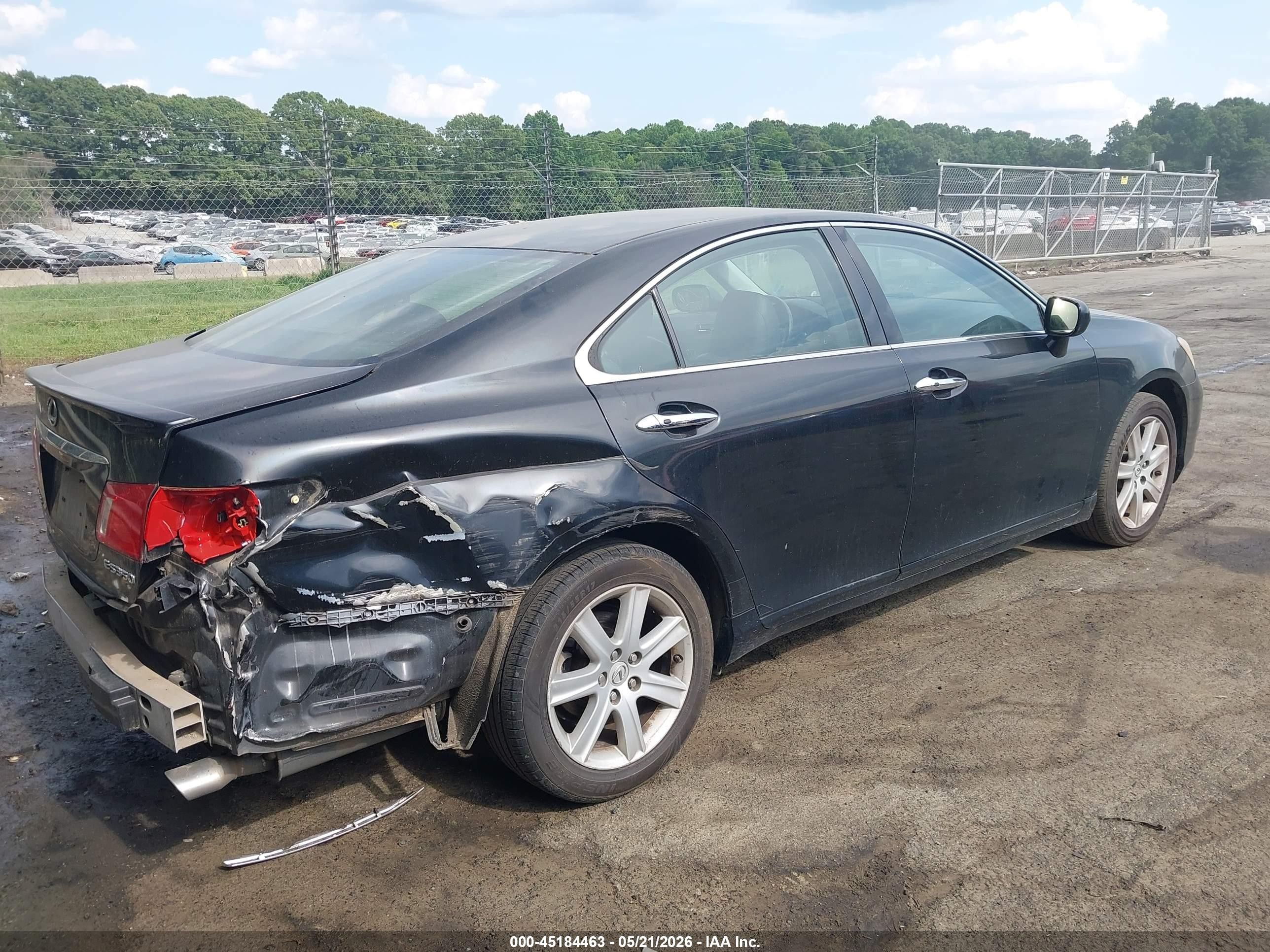2008 Lexus Es 350   Black vin: JTHBJ46G982225386