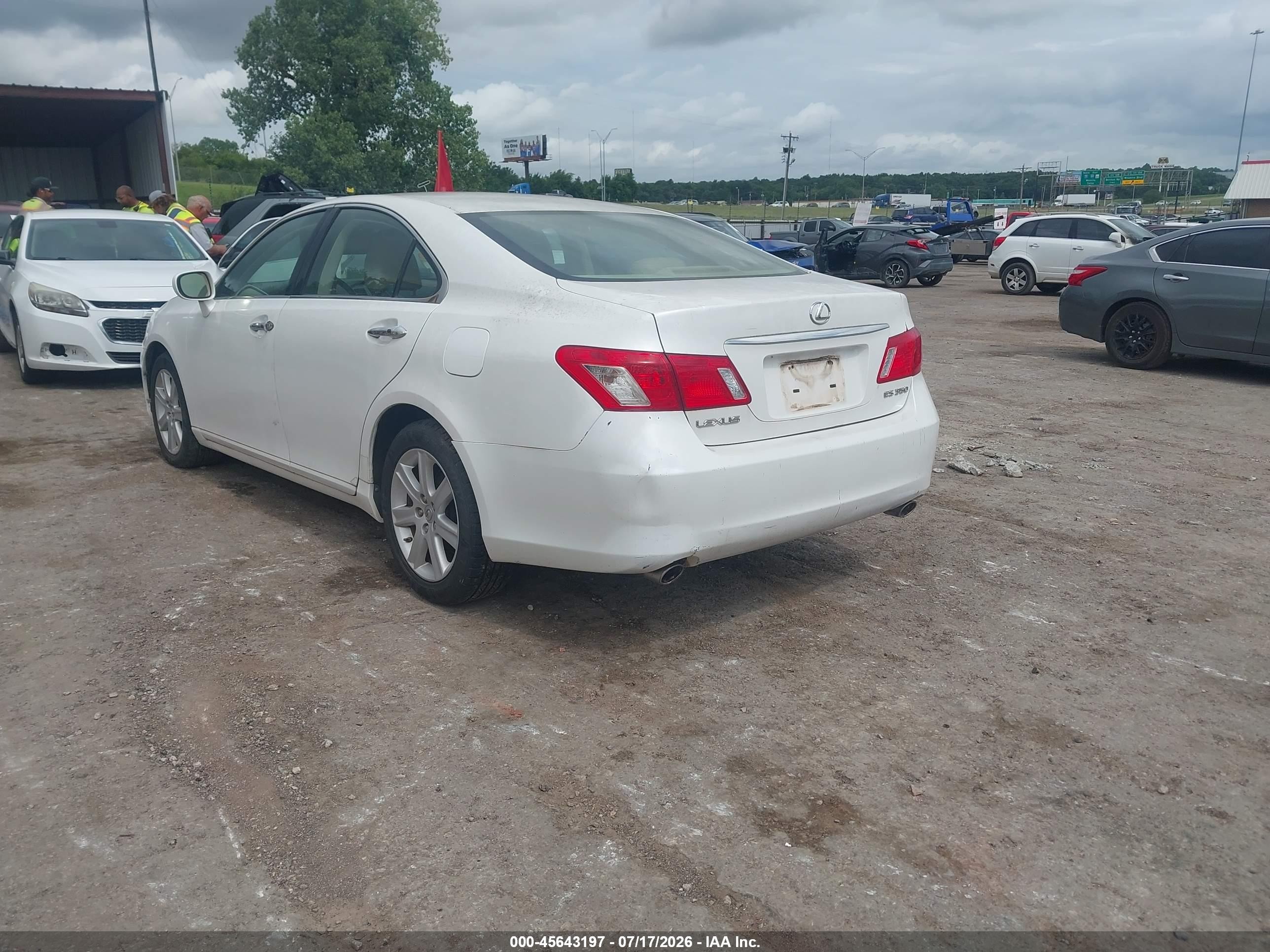 2008 Lexus Es 350   White vin: JTHBJ46G982235691