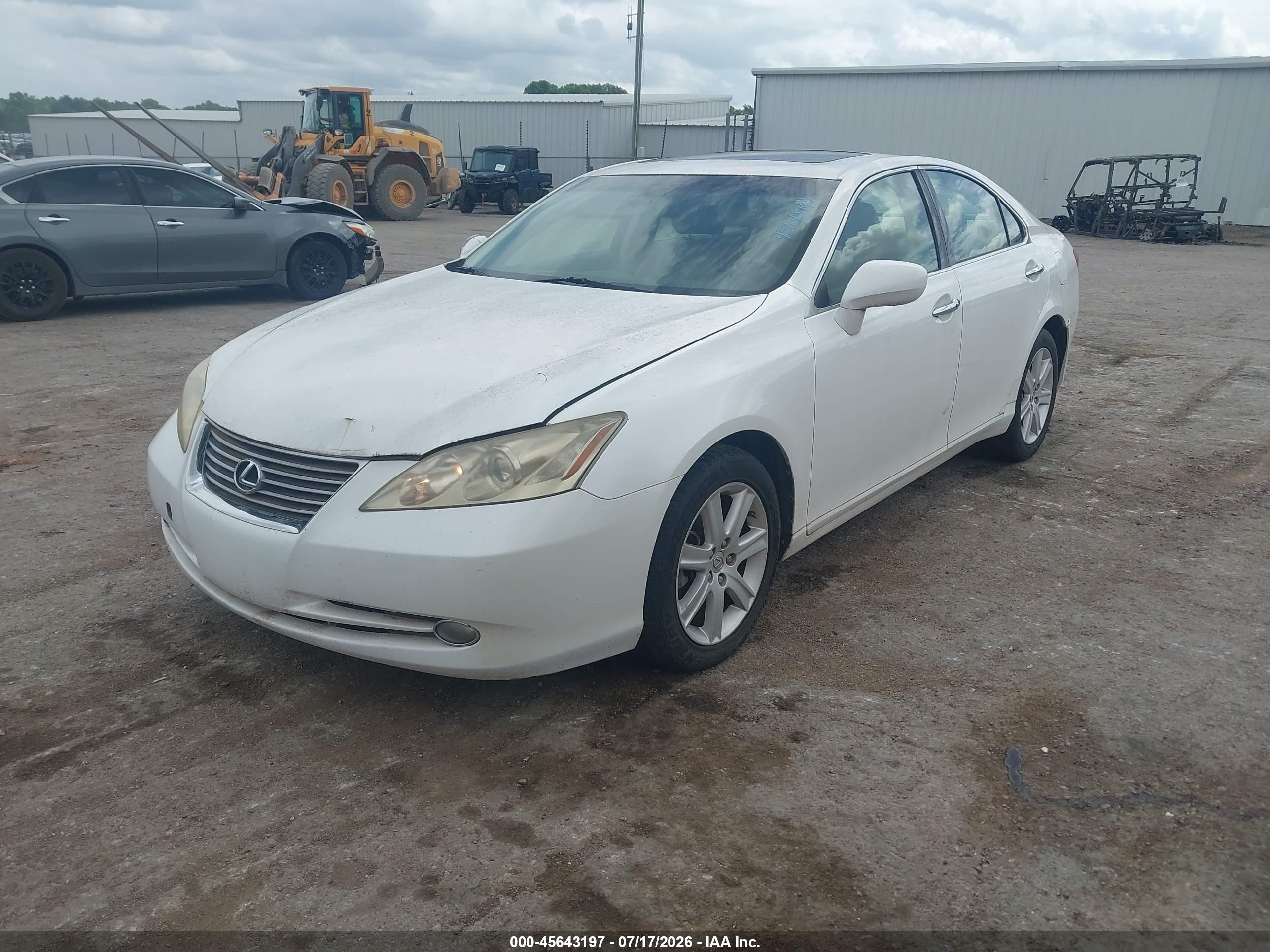 2008 Lexus Es 350   White vin: JTHBJ46G982235691