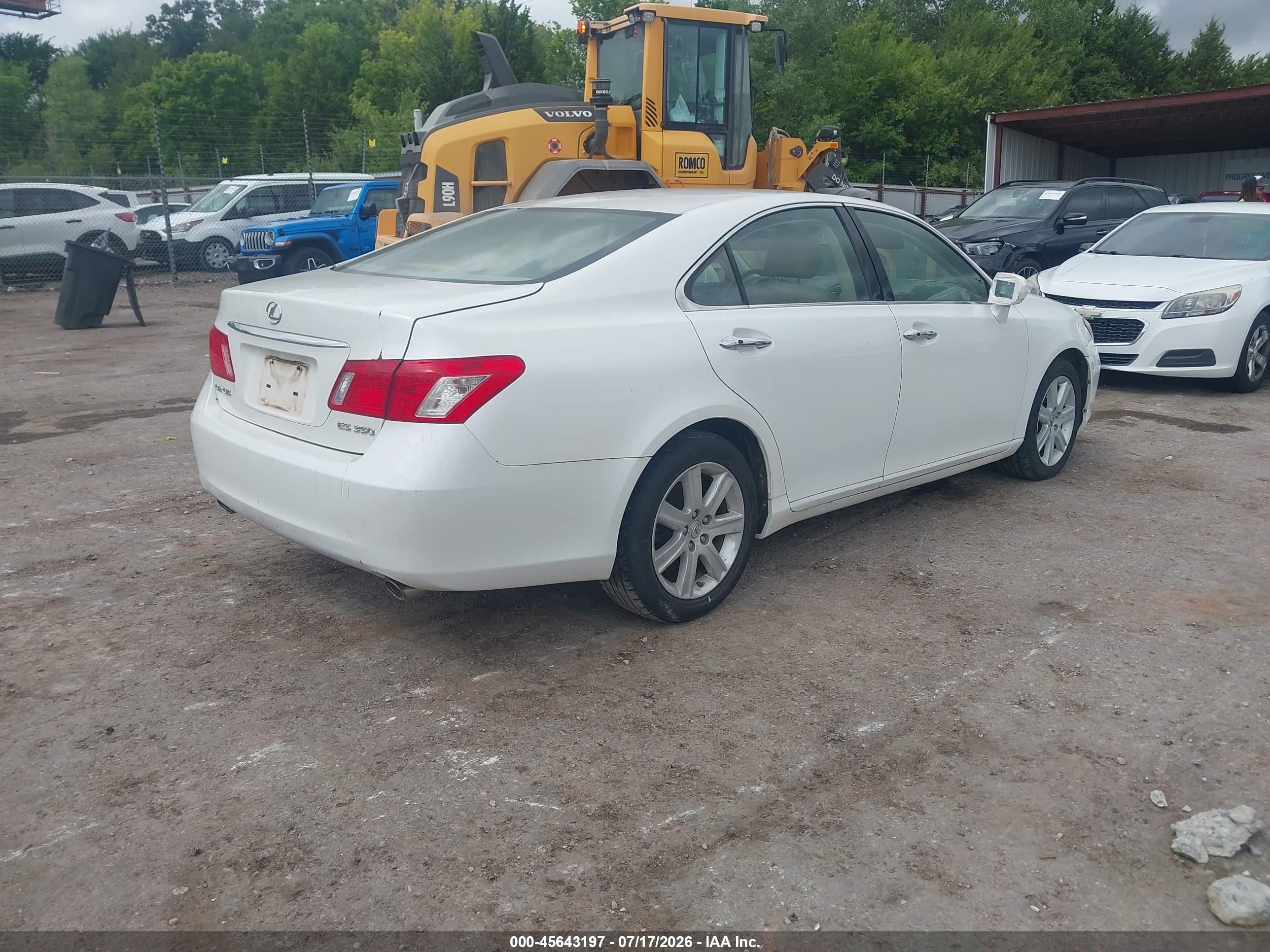 2008 Lexus Es 350   White vin: JTHBJ46G982235691