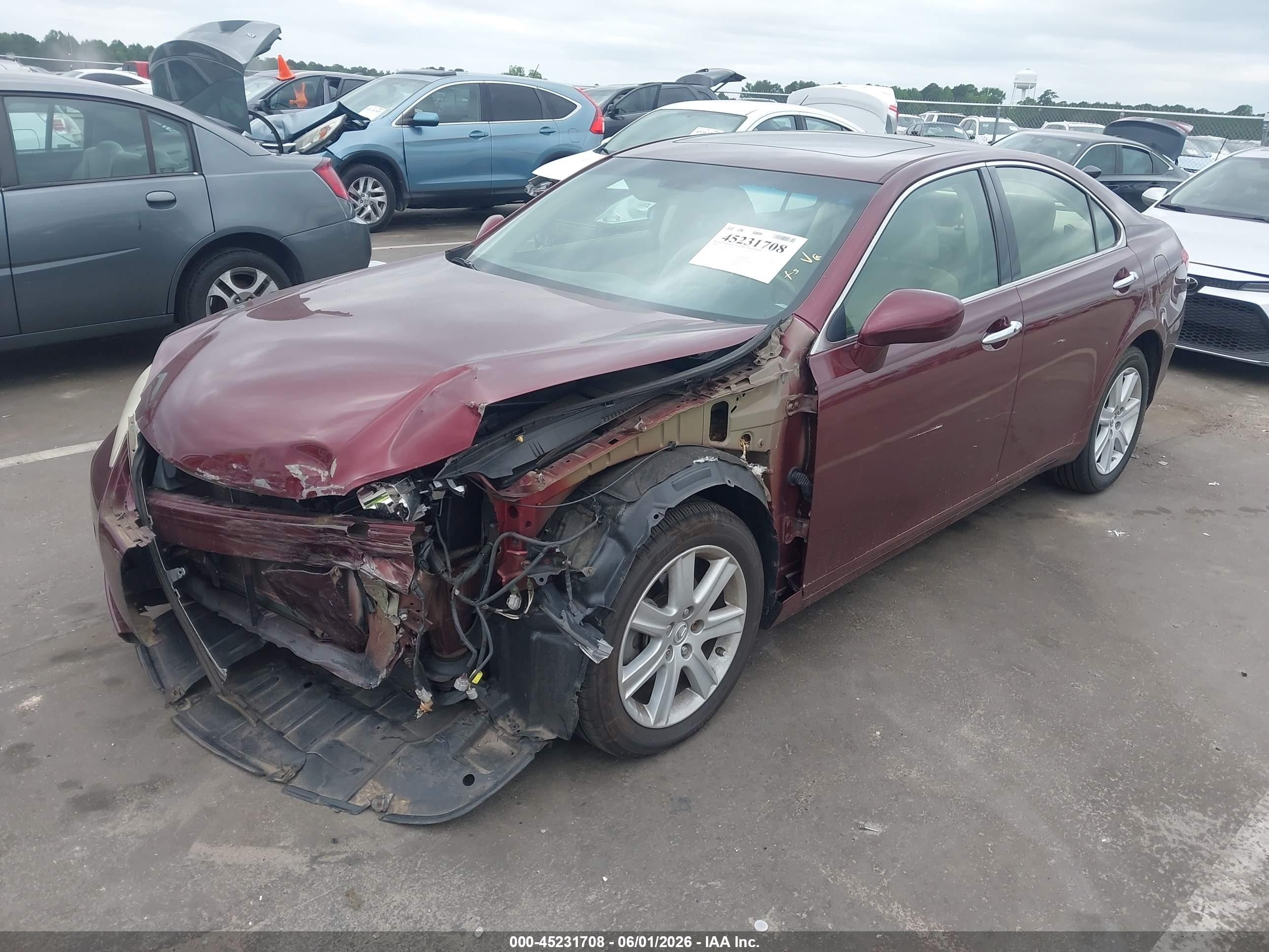 2008 Lexus Es 350   Maroon vin: JTHBJ46G982237425