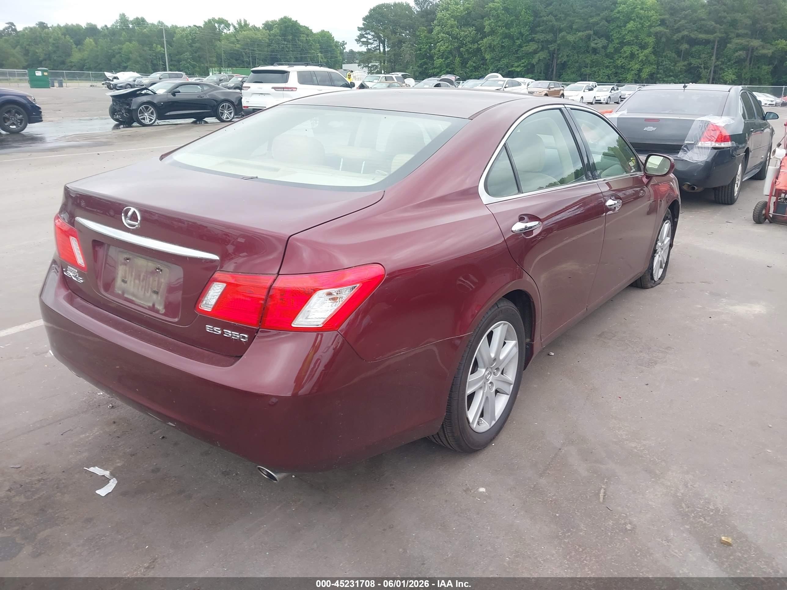 2008 Lexus Es 350   Maroon vin: JTHBJ46G982237425