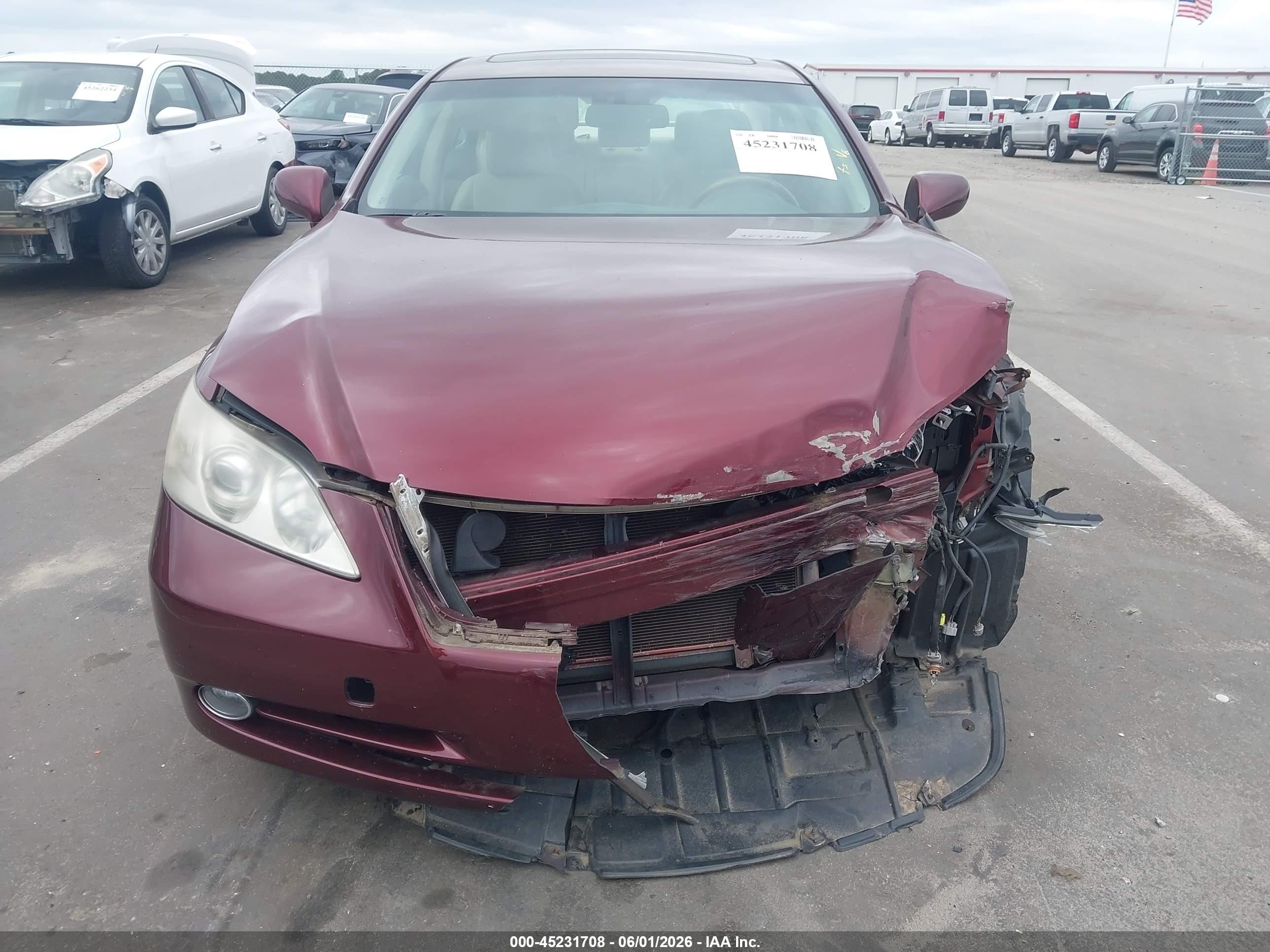 2008 Lexus Es 350   Maroon vin: JTHBJ46G982237425