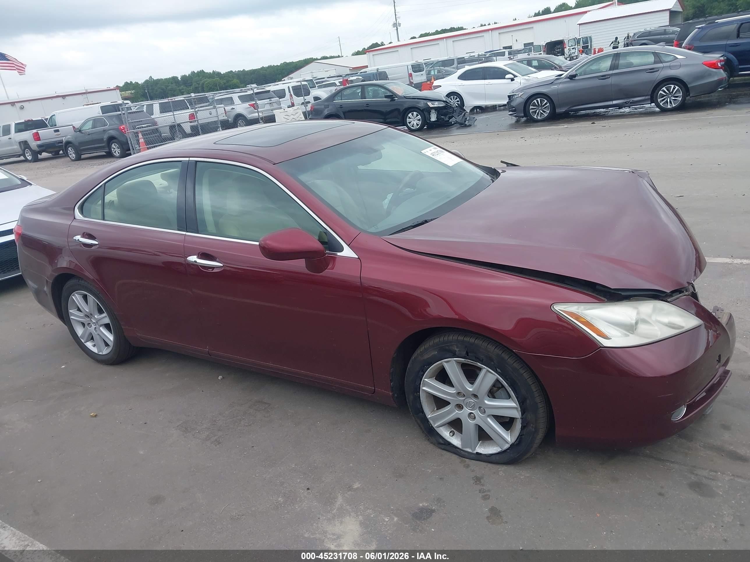 2008 Lexus Es 350   Maroon vin: JTHBJ46G982237425