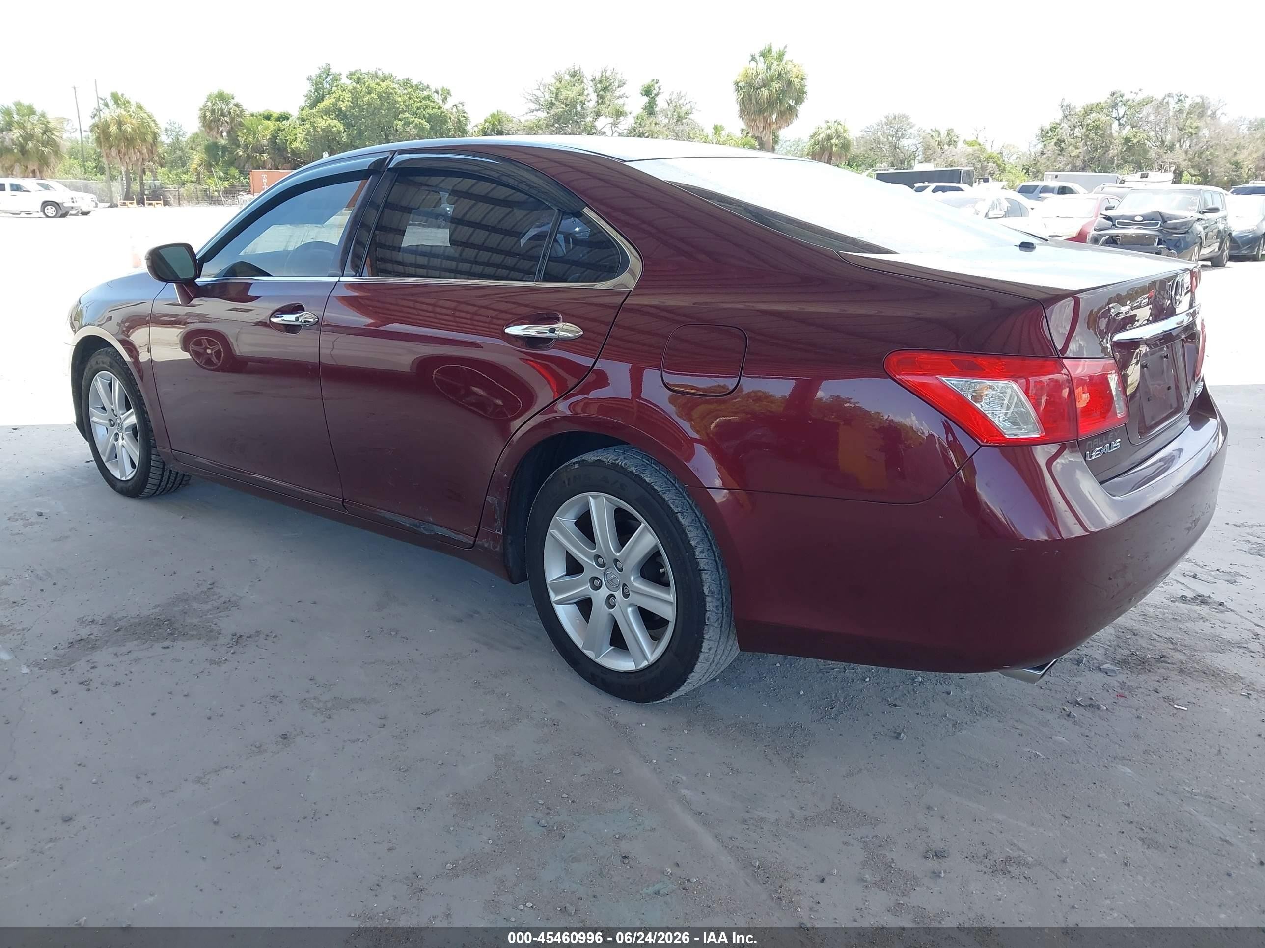 2008 Lexus Es 350   Красный vin: JTHBJ46G982241670