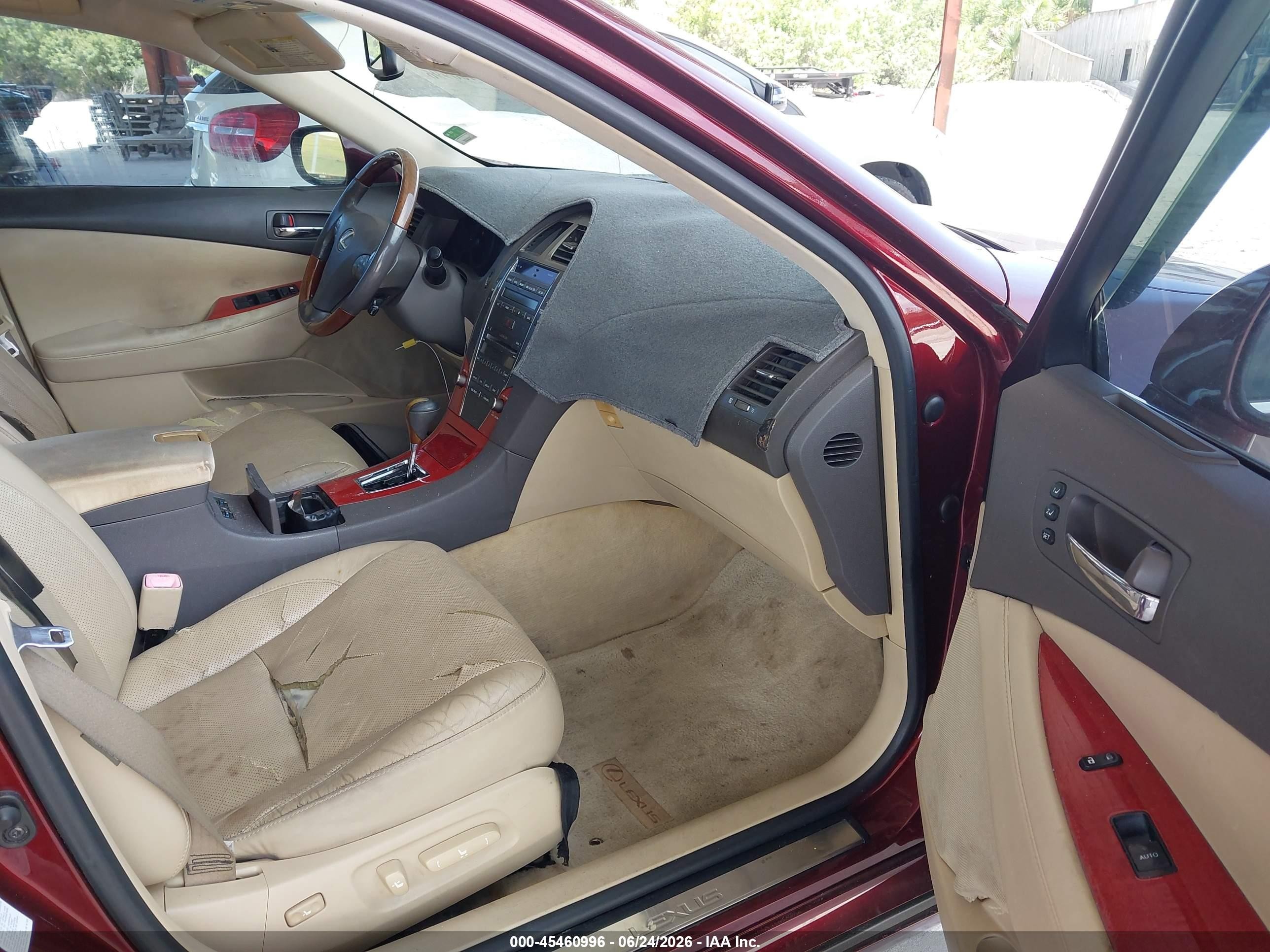 2008 Lexus Es 350   Красный vin: JTHBJ46G982241670