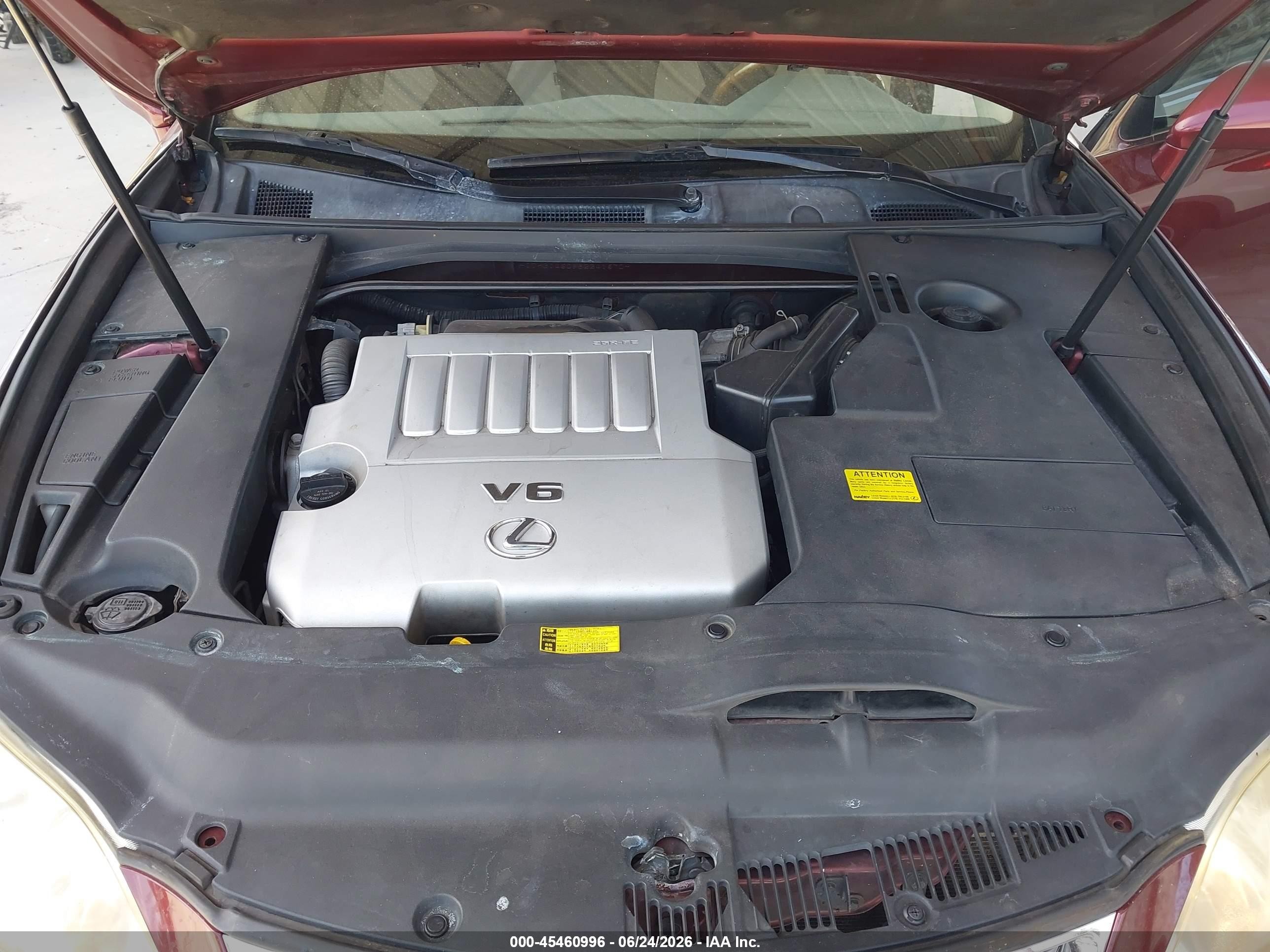 2008 Lexus Es 350   Красный vin: JTHBJ46G982241670